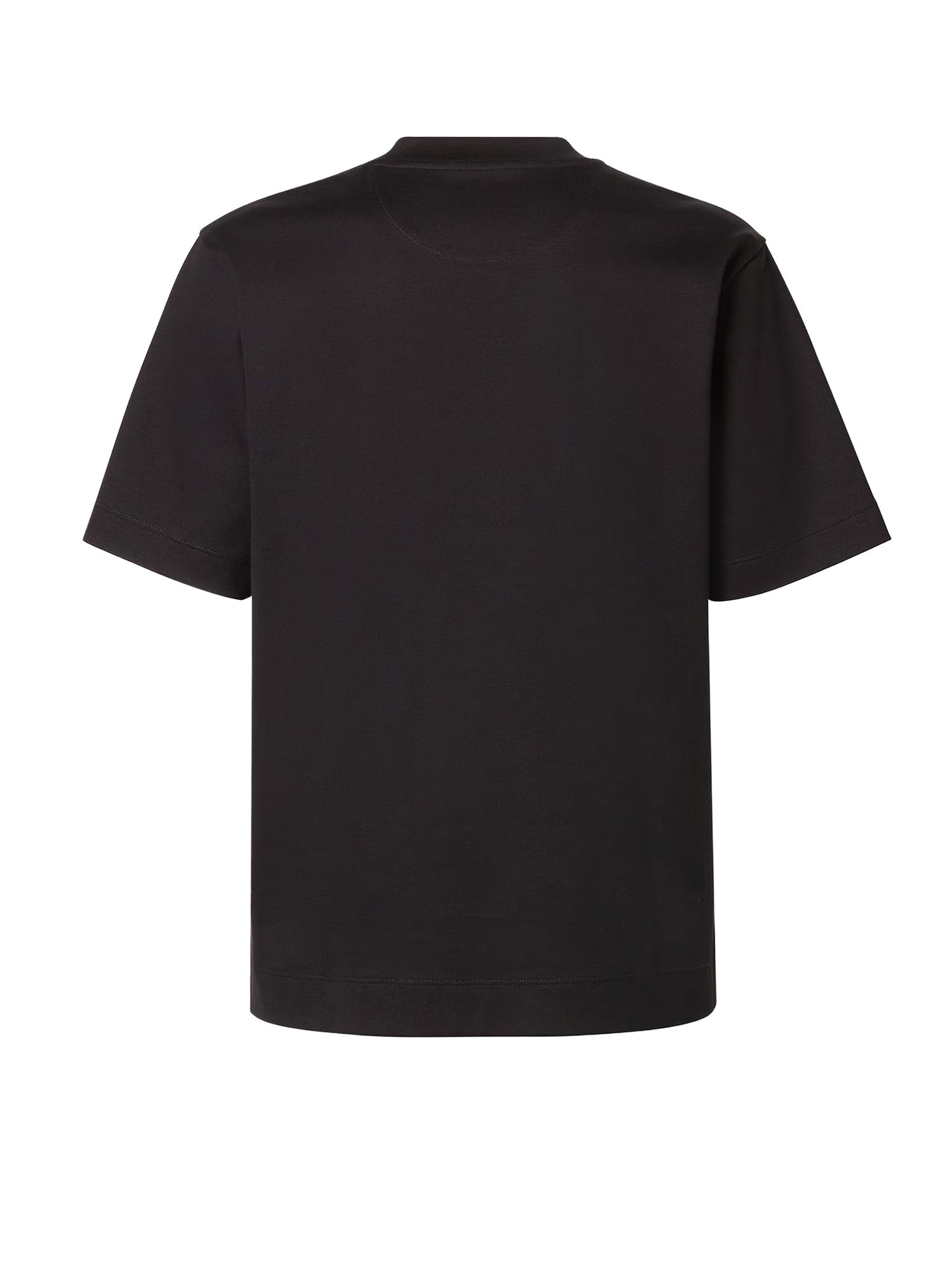 Fendi T-Shirts And Polos Nero+nocciola Cotone