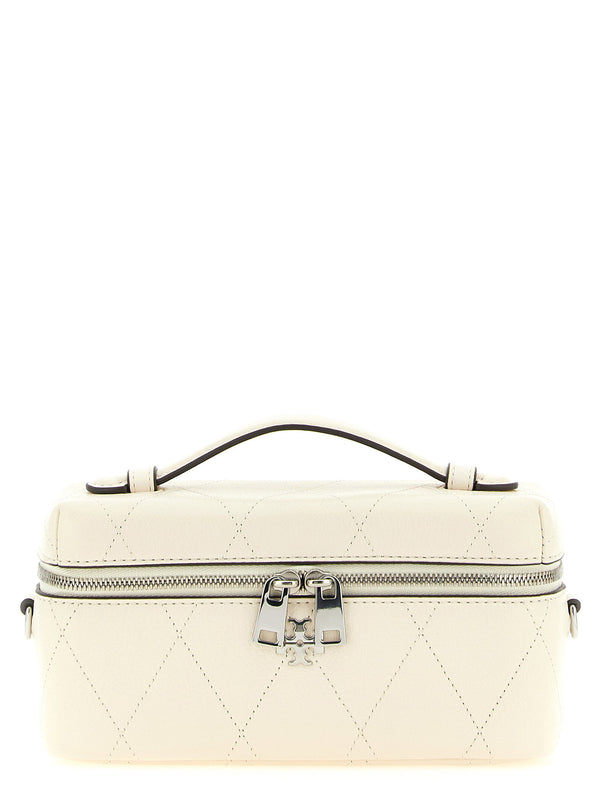 Tory Burch Charlie Top Handle Bag — cream