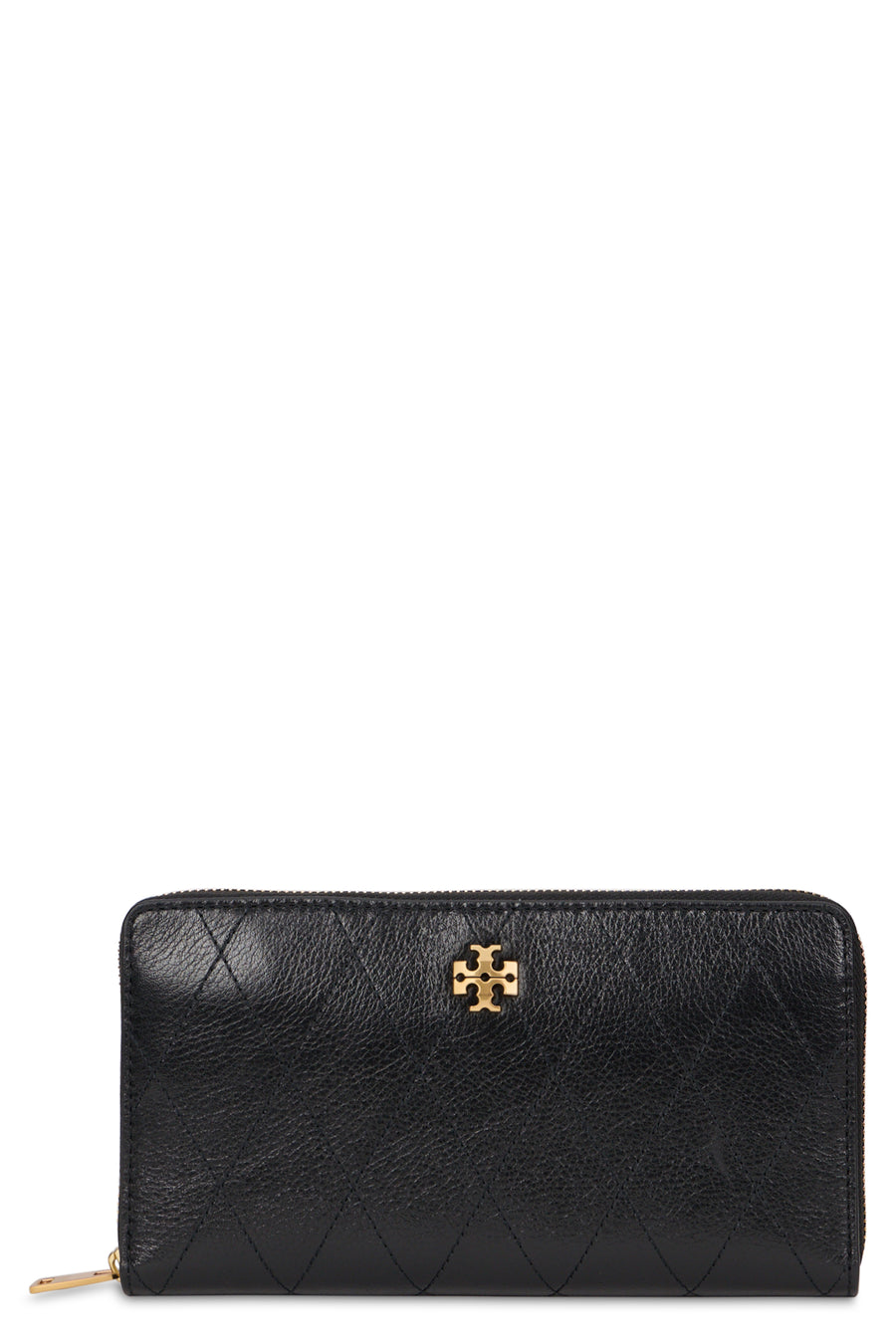 Zip-Around Wallet Black Leather Calfskin & Purses
