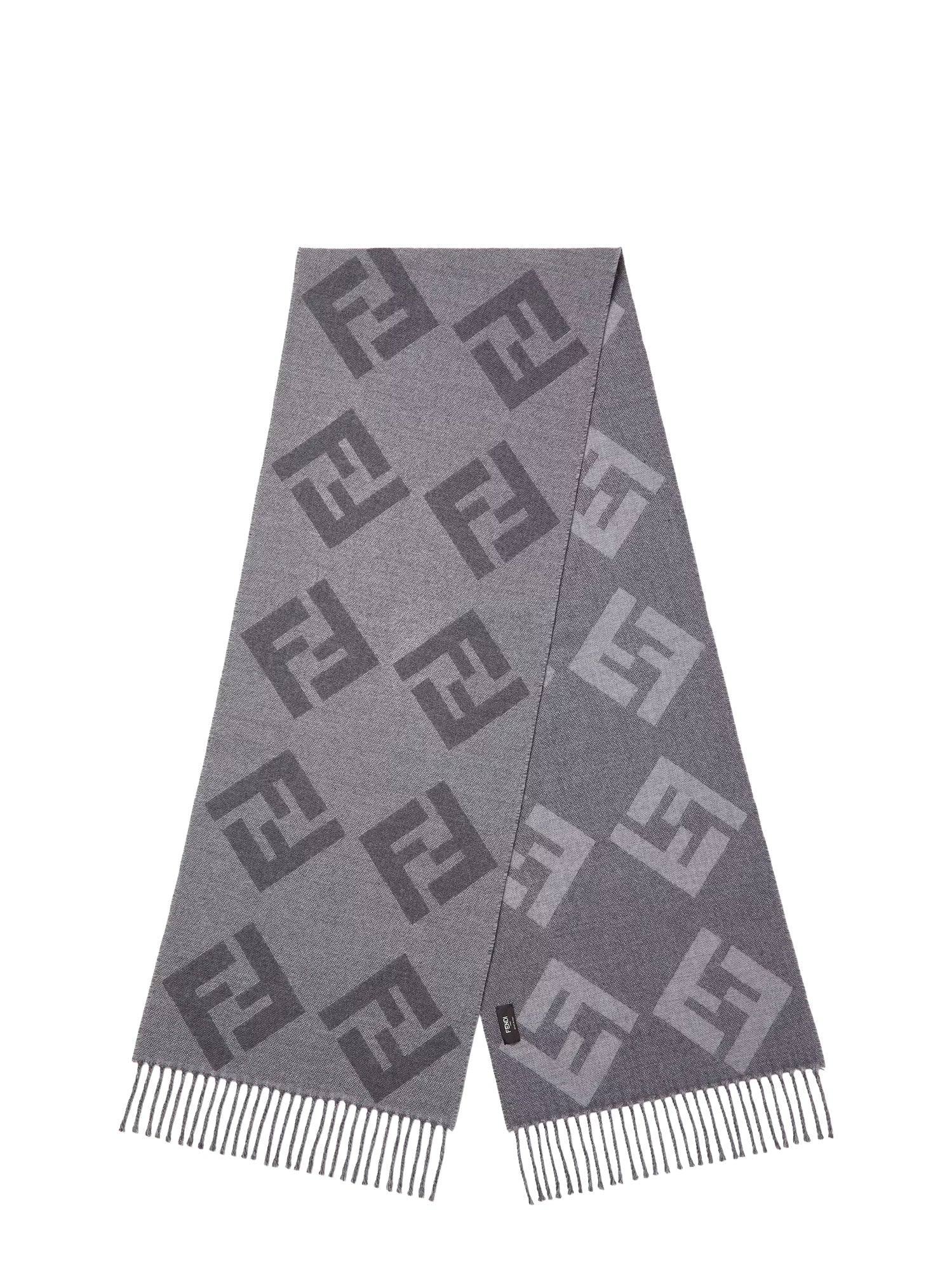 Fendi Scarfs Grigio Scuro Lana