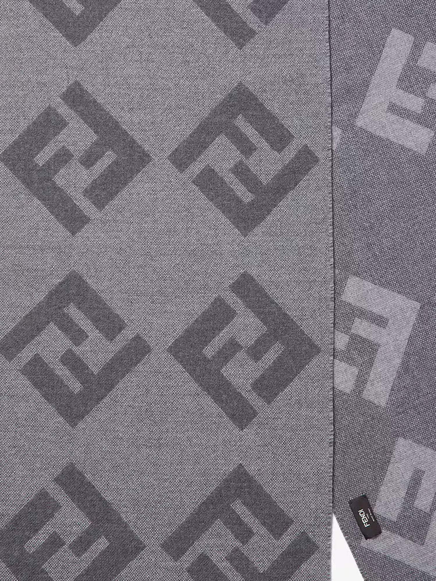 Fendi Scarfs Grigio Scuro Lana