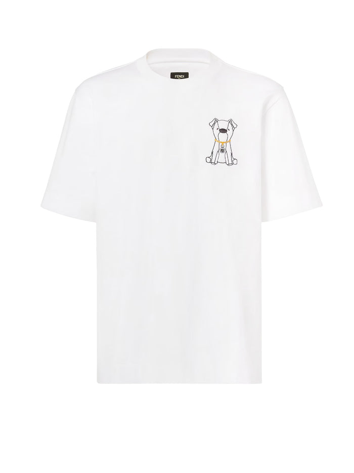 Fendi T-Shirts And Polos White Cotone
