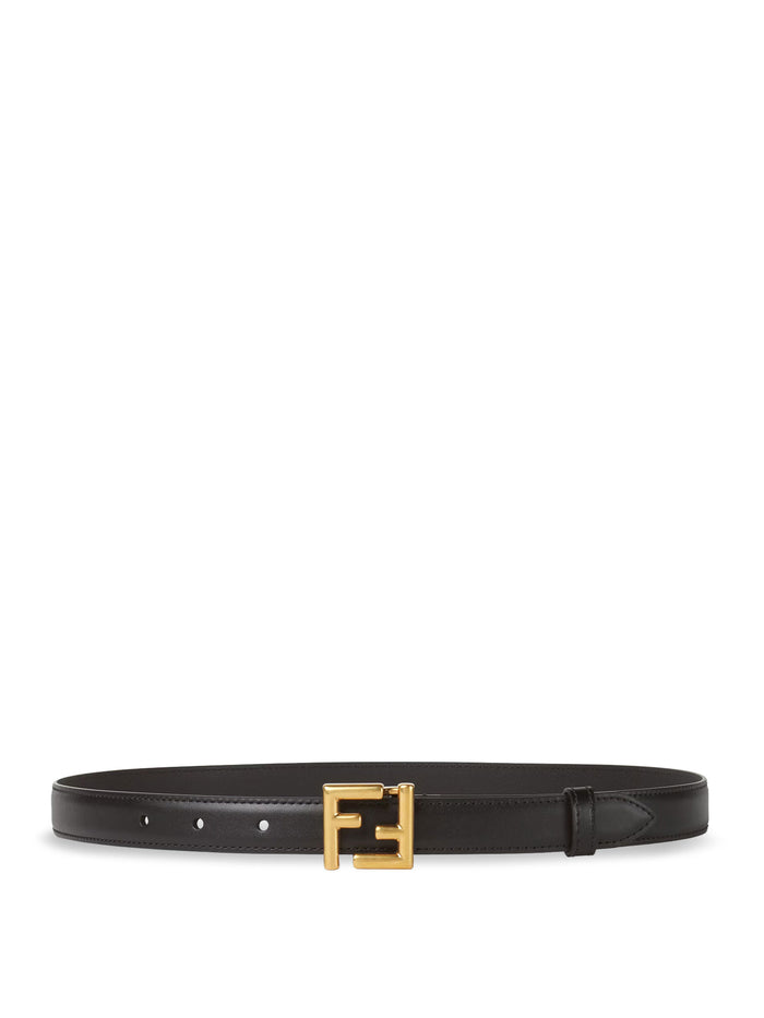 Fendi Belts Nero+oro Burattato Pelle