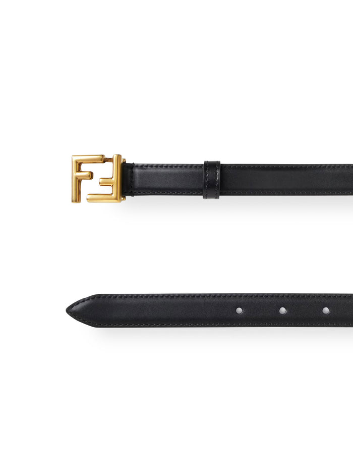 Fendi Belts Nero+oro Burattato Pelle