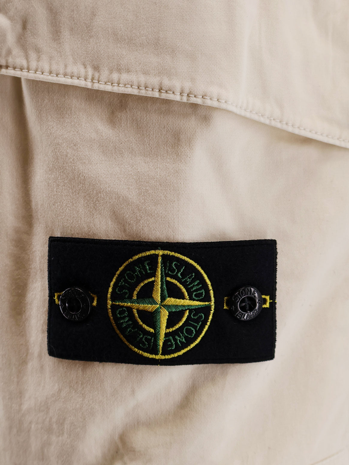 Stone Island Shorts White Cotone Organico Elastan
