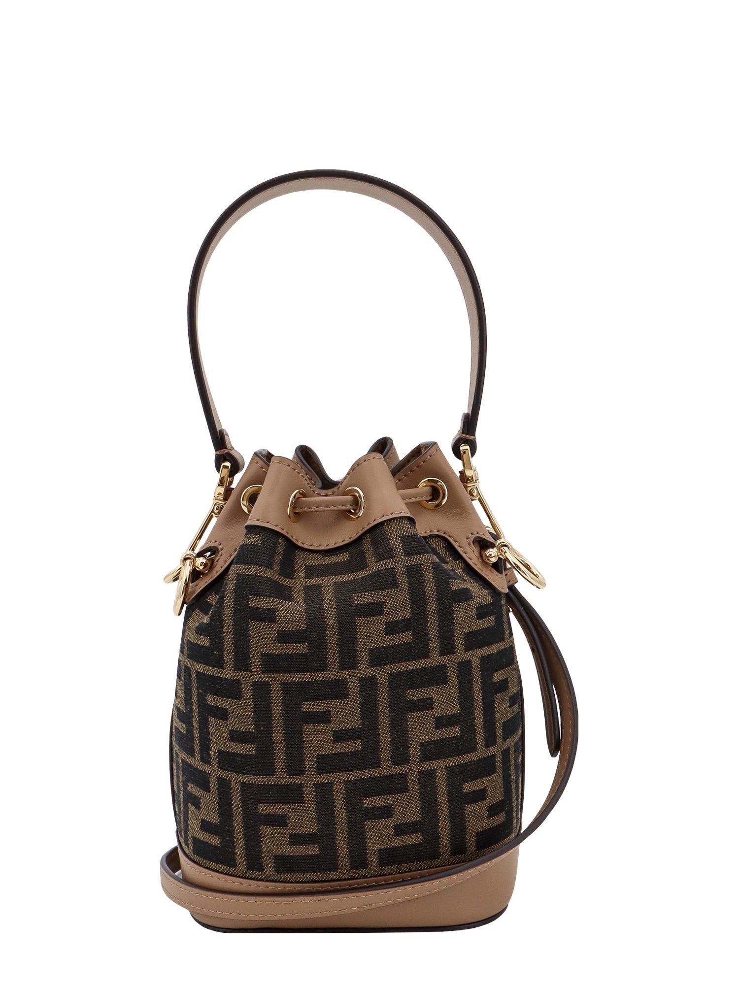 Fendi Bags Tab.moro Sand O.soft Tessuto Jacquard Ff/pelle