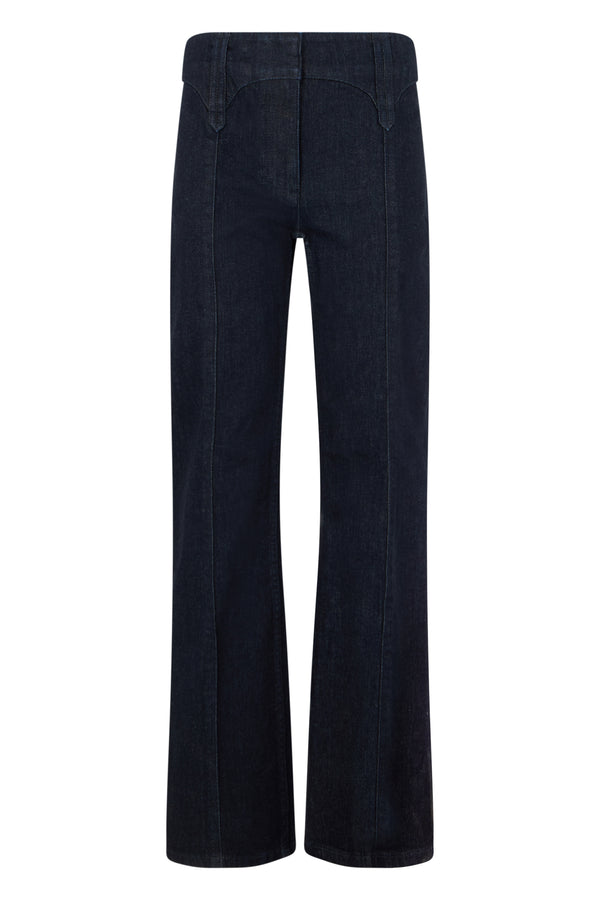 Straight-Leg Jeans Rinse Wash Denim Cotton