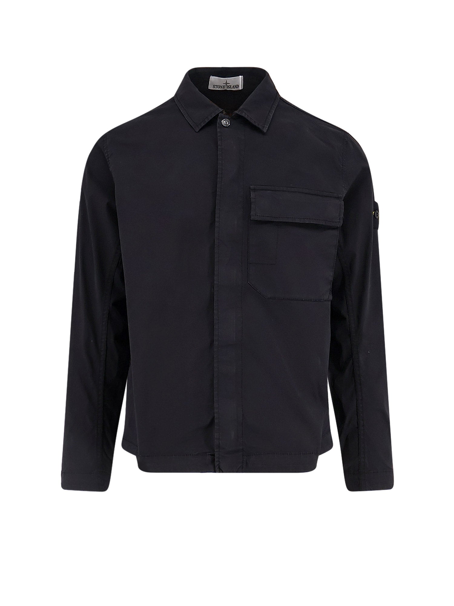 Stone Island Shirts Black Cotone Elastan