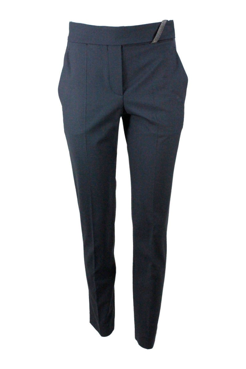 Brunello Cucinelli Trousers Blue 75wv 23pa 2ea