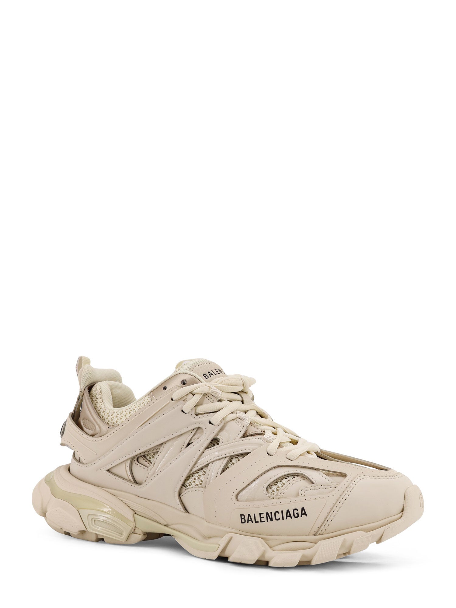 Balenciaga Sneakers Beige Jersey/black Mesh/nylon