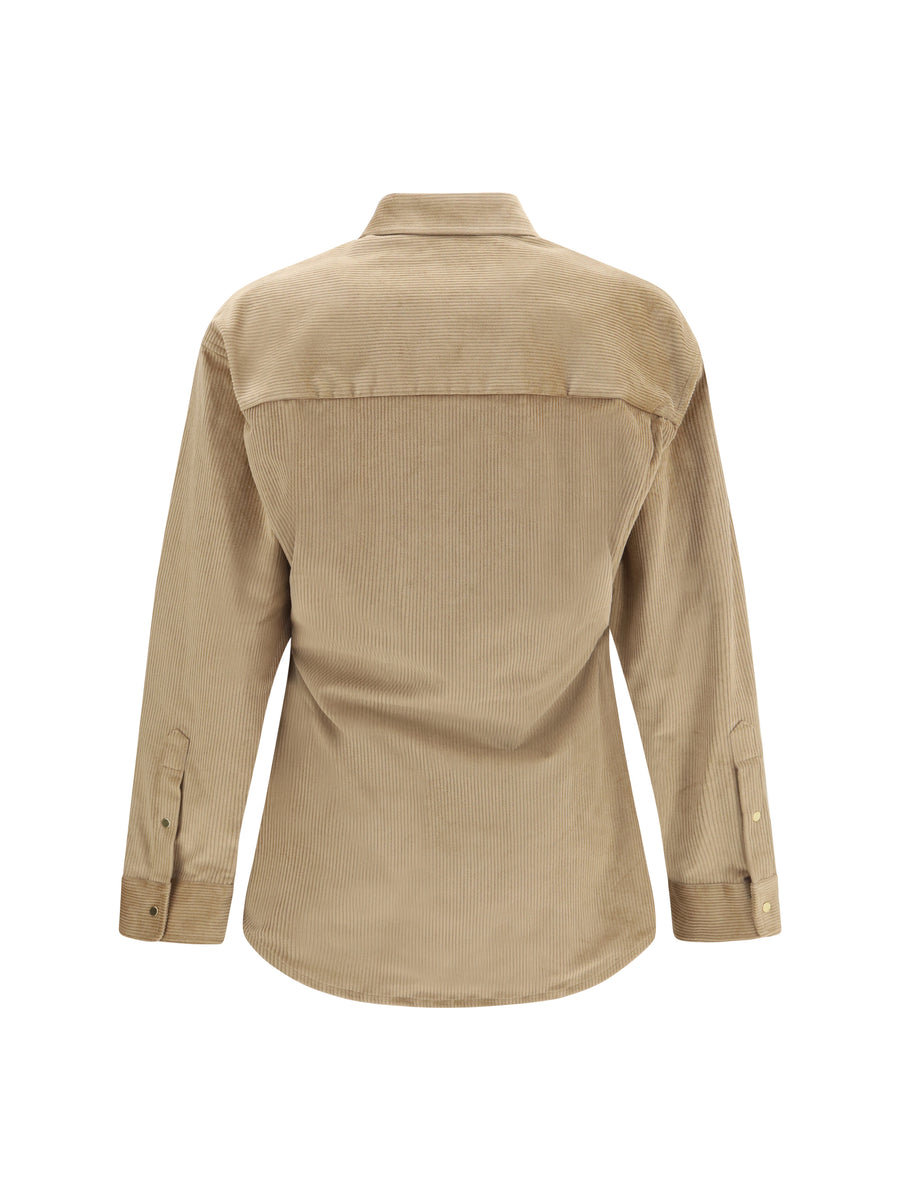Shirt Anne Corduroy Beige Cotton