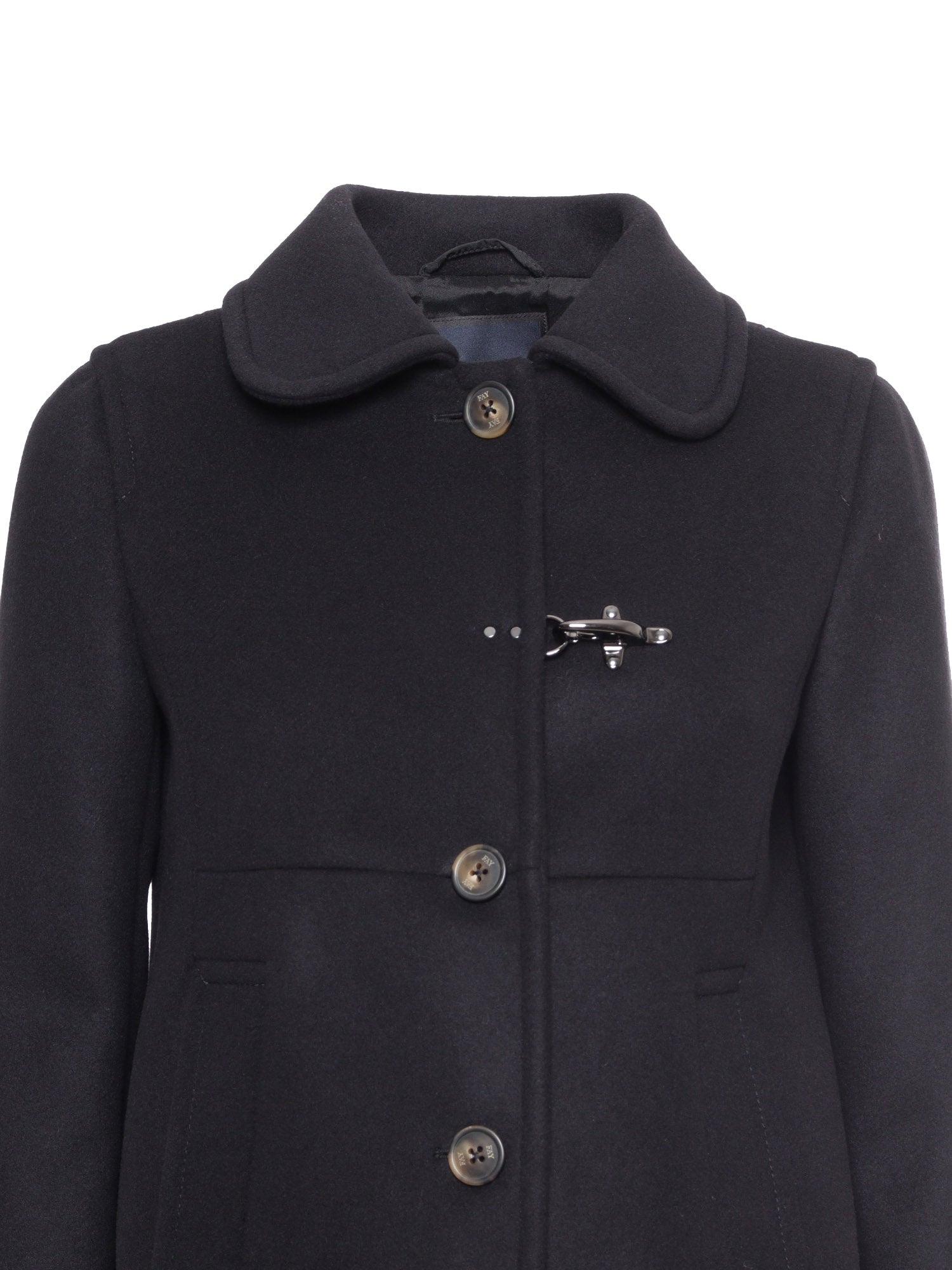 Urban Coat With Baby Collar + Hook Black