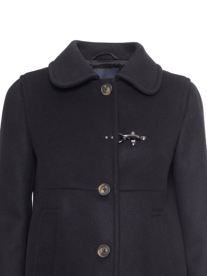 Urban Coat With Baby Collar + Hook Black