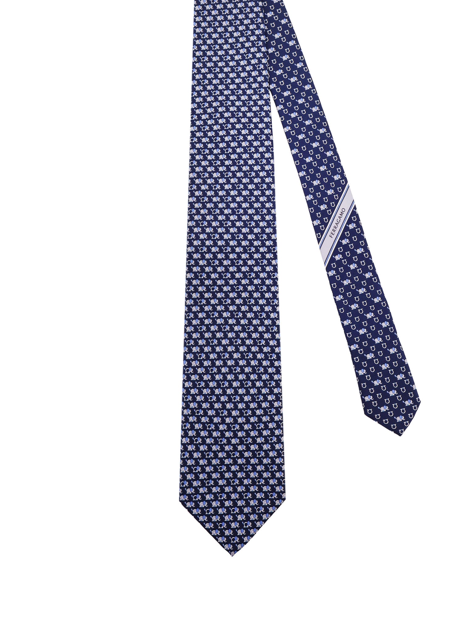Ferragamo Ties Blue Seta