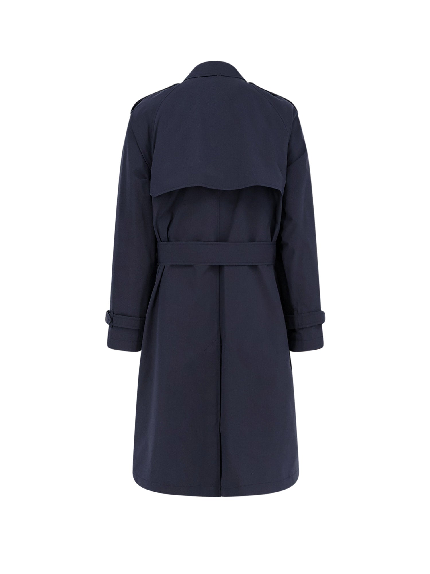 Burberry Coats Silhouette Blue Poliestere Cotone