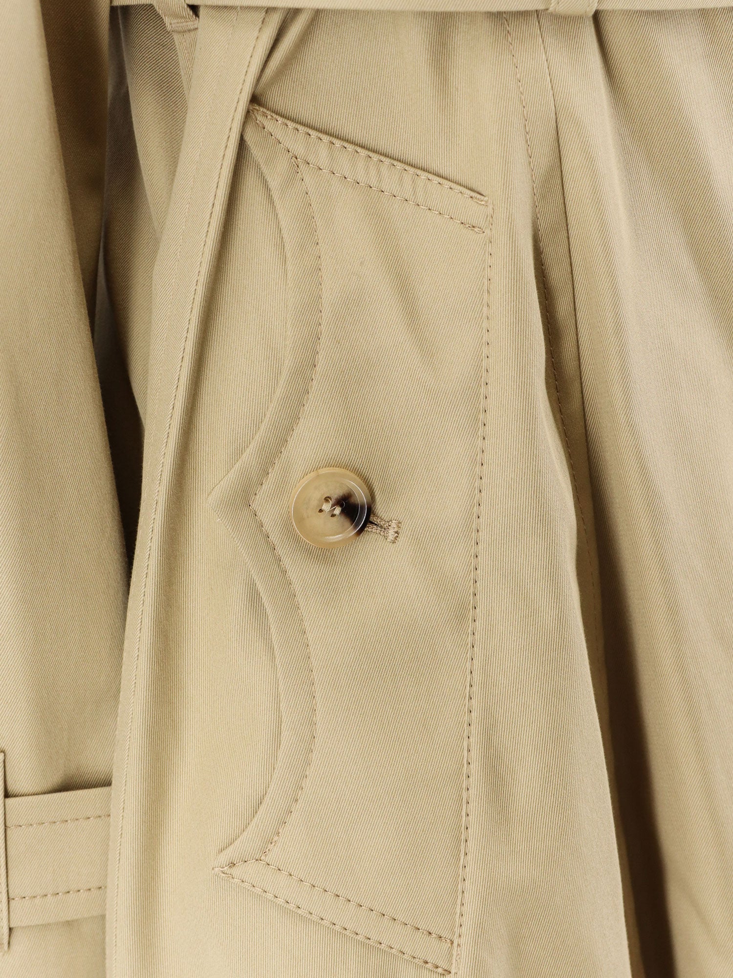 Burberry Coats Beige Cotone