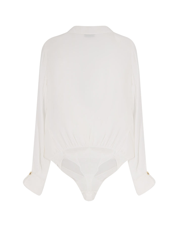 Elisabetta Franchi Shirts Ivory Viscosa