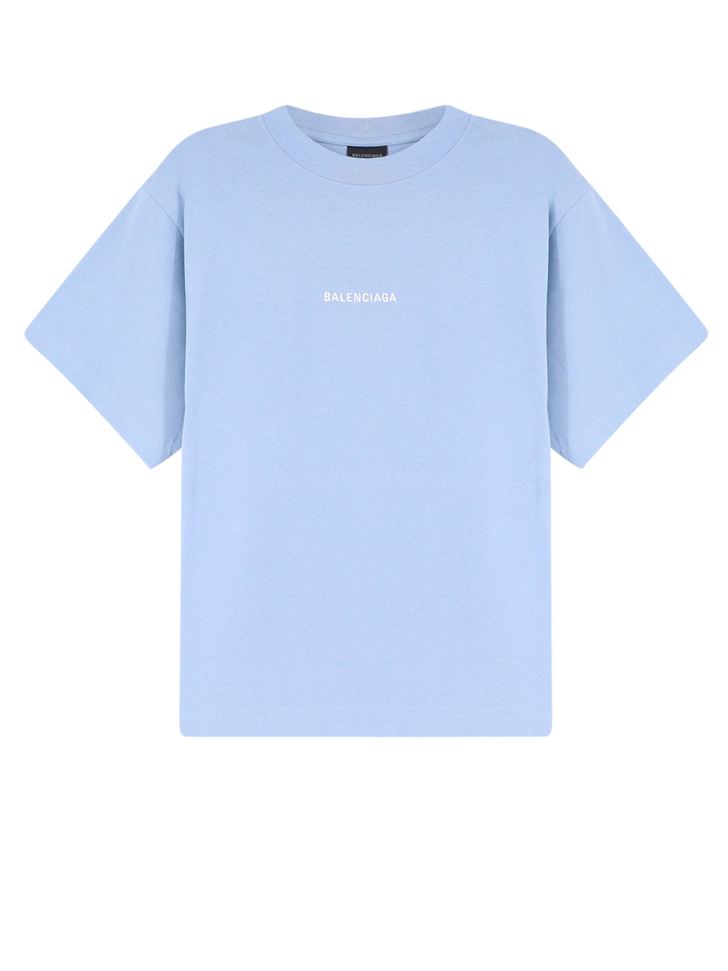 Balenciaga T-shirts and Polos Light Blue/white Cotone