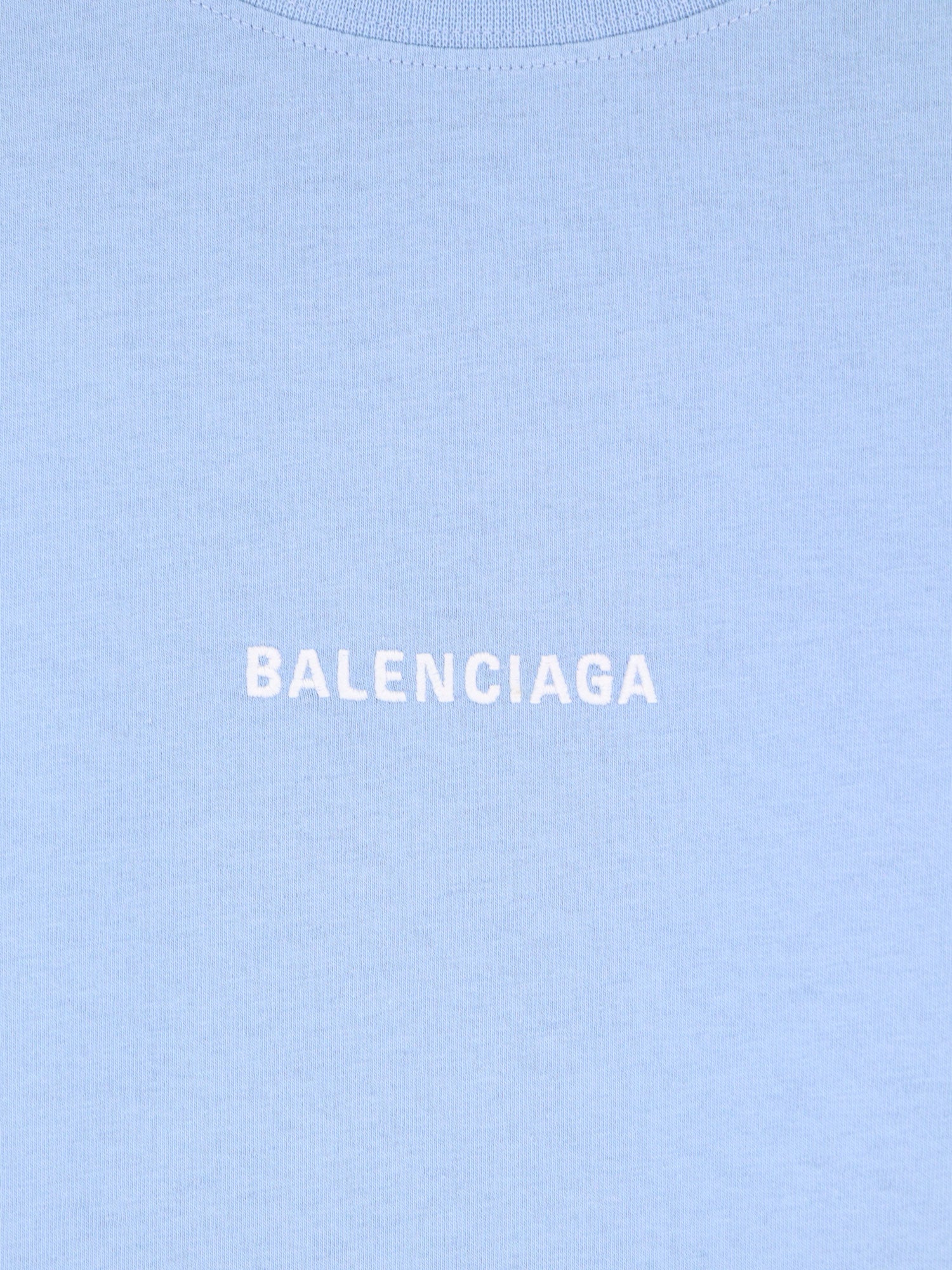 Balenciaga T-shirts and Polos Light Blue/white Cotone