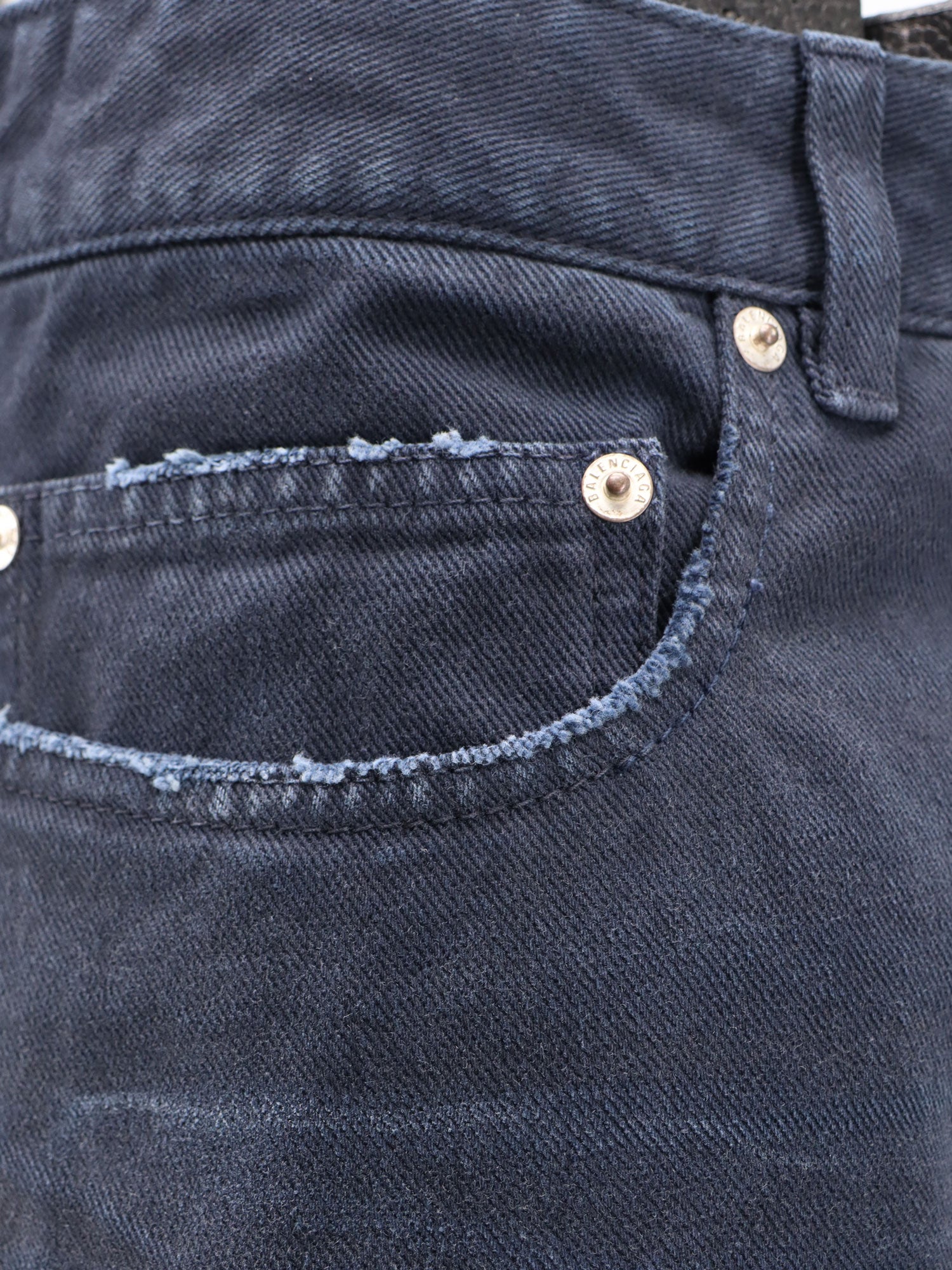 Balenciaga Jeans Navy/dirty Dark Blue Cotone