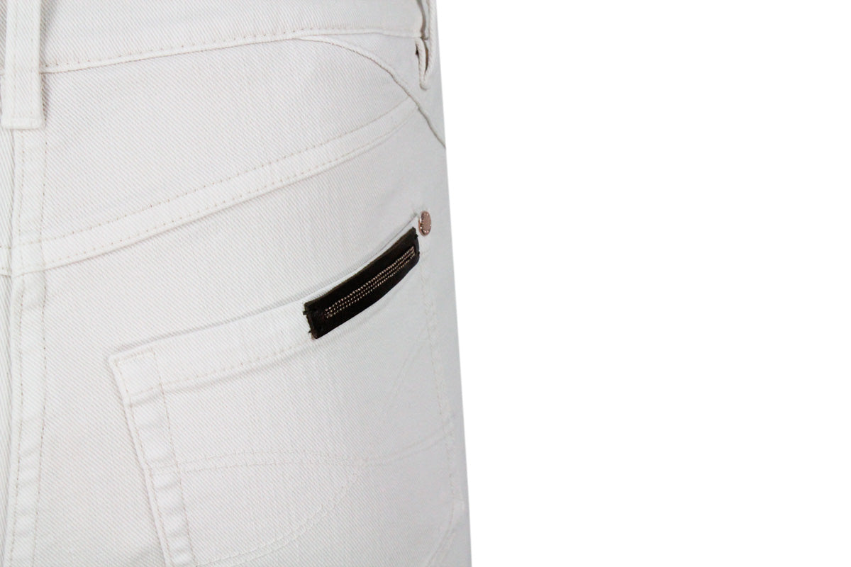 Brunello Cucinelli Trousers White 96co 4ea