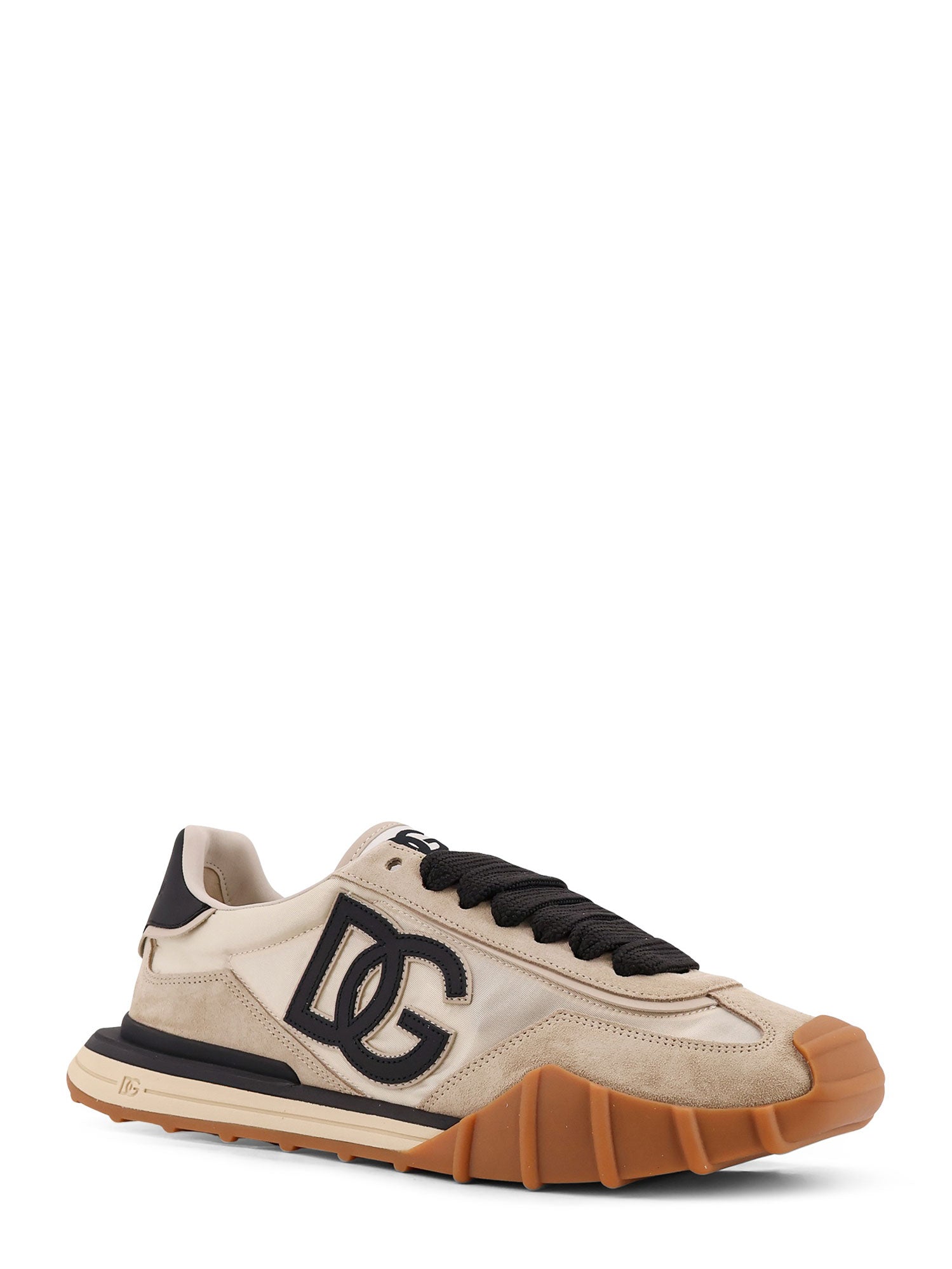 Dolce & Gabbana Sneakers Avorio Nero Nylon/suede