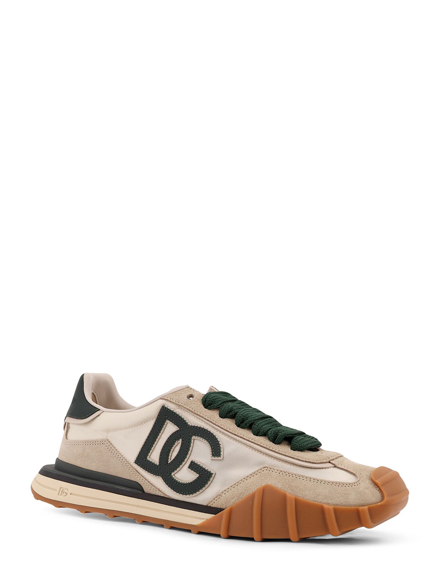 Dolce & Gabbana Sneakers Avorio Bottiglia Nylon/suede