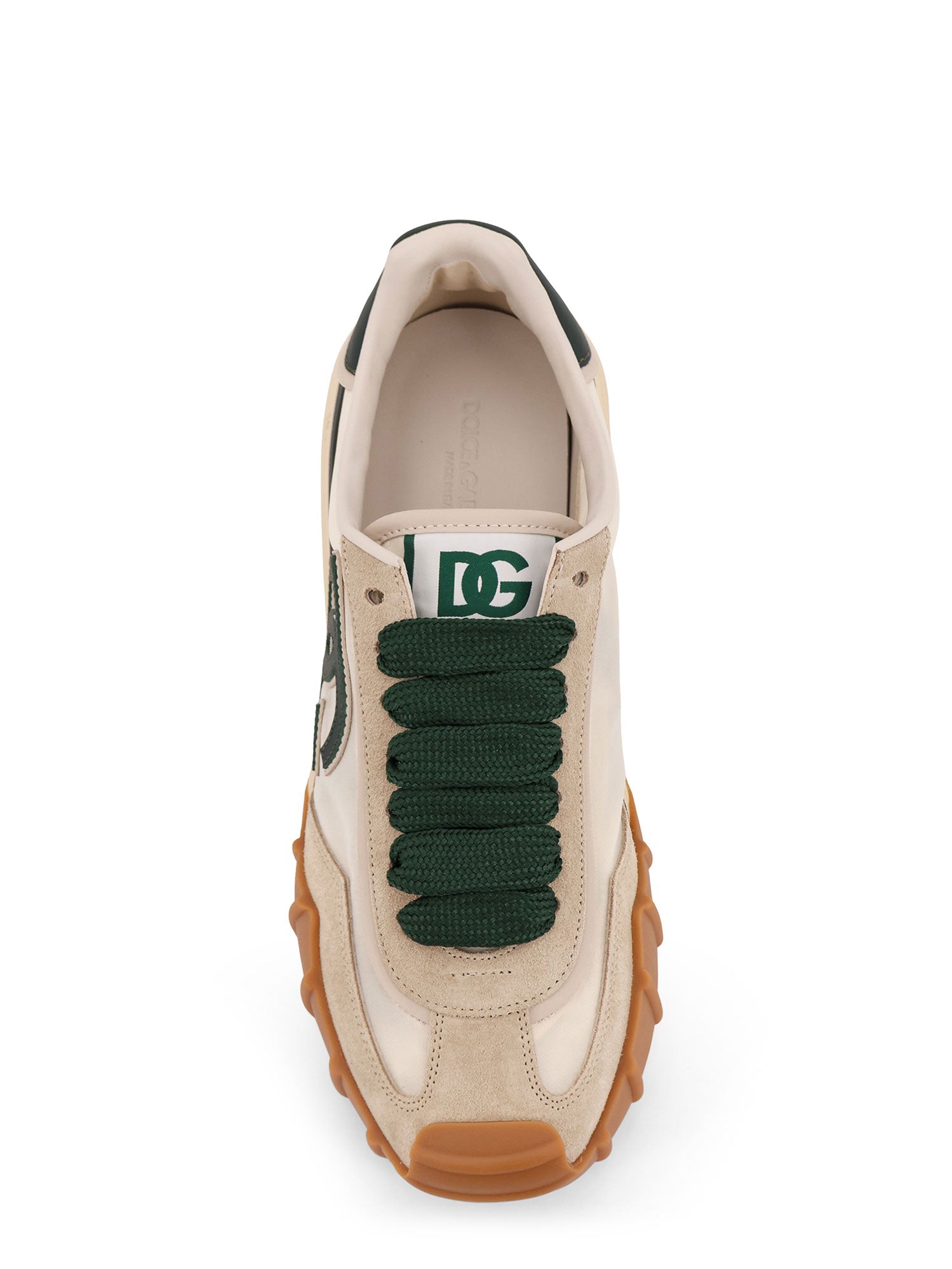 Dolce & Gabbana Sneakers Avorio Bottiglia Nylon/suede