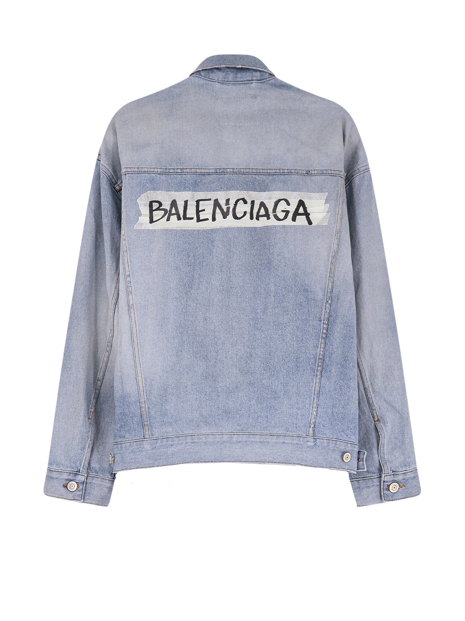 Balenciaga Jackets Dirty Light Blue Cotone