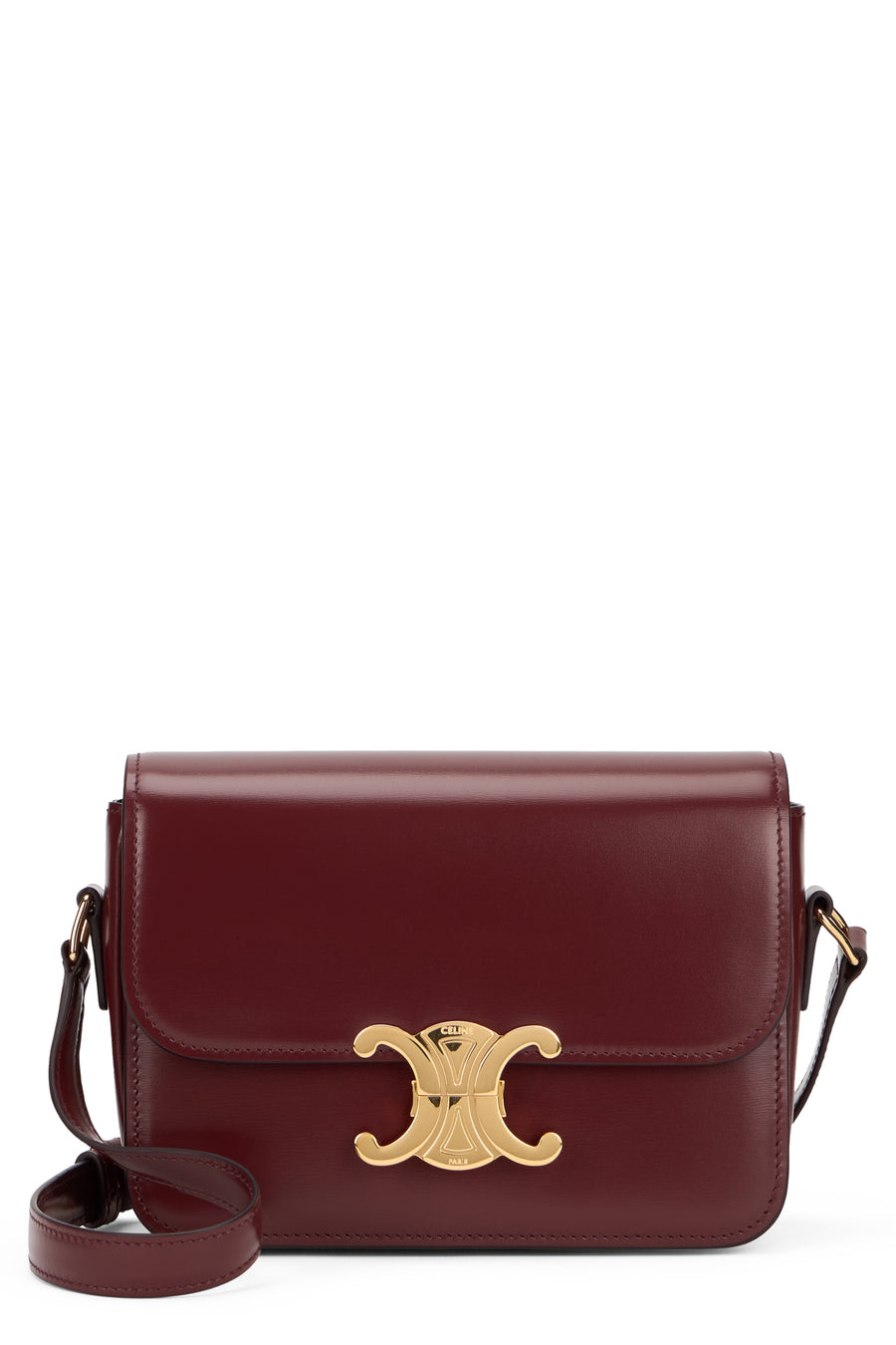 Shoulder Bag Triomphe Classique Burgundy Calfskin