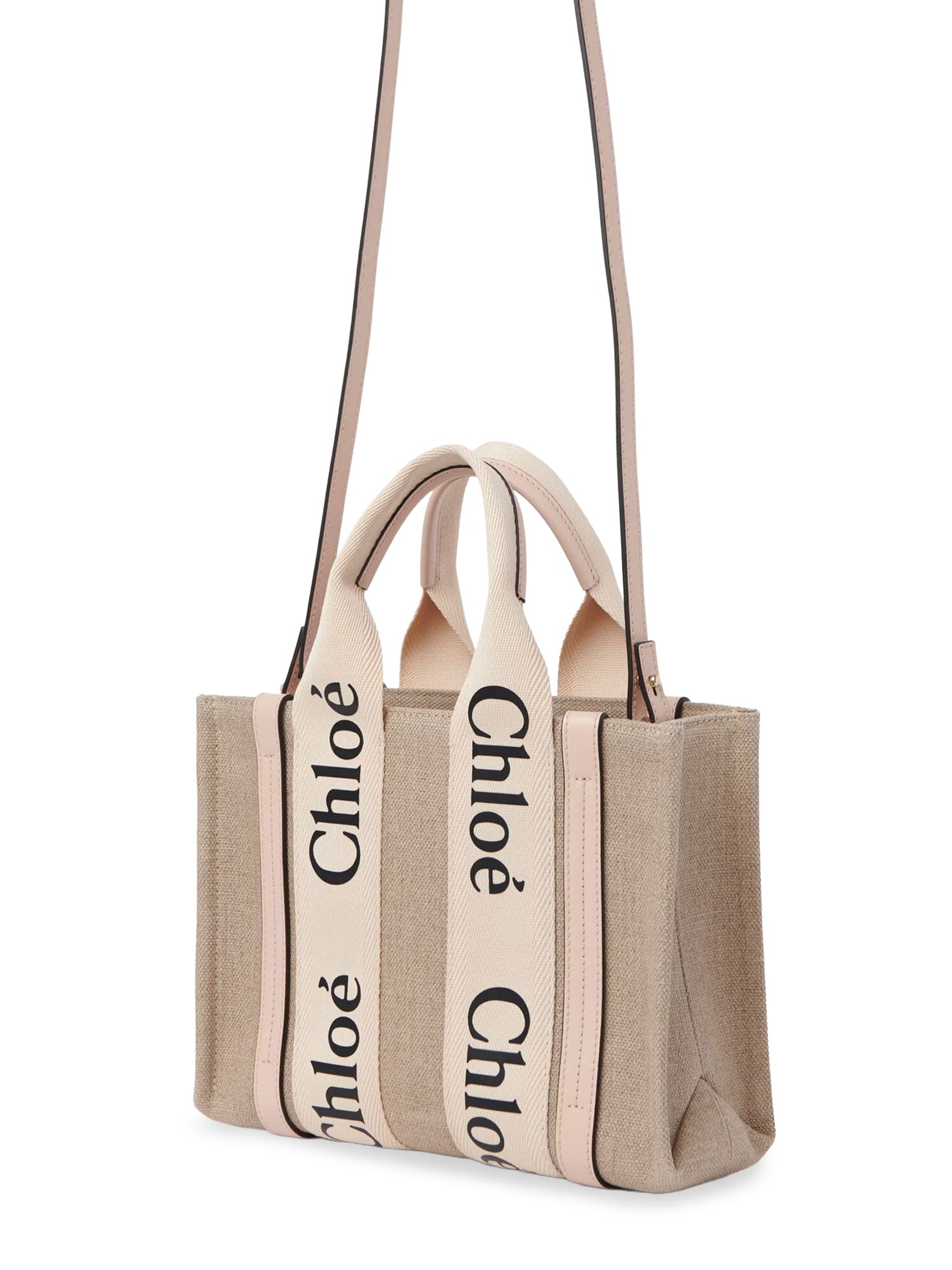 Chloè Bags Cement Pink Lino/pelle
