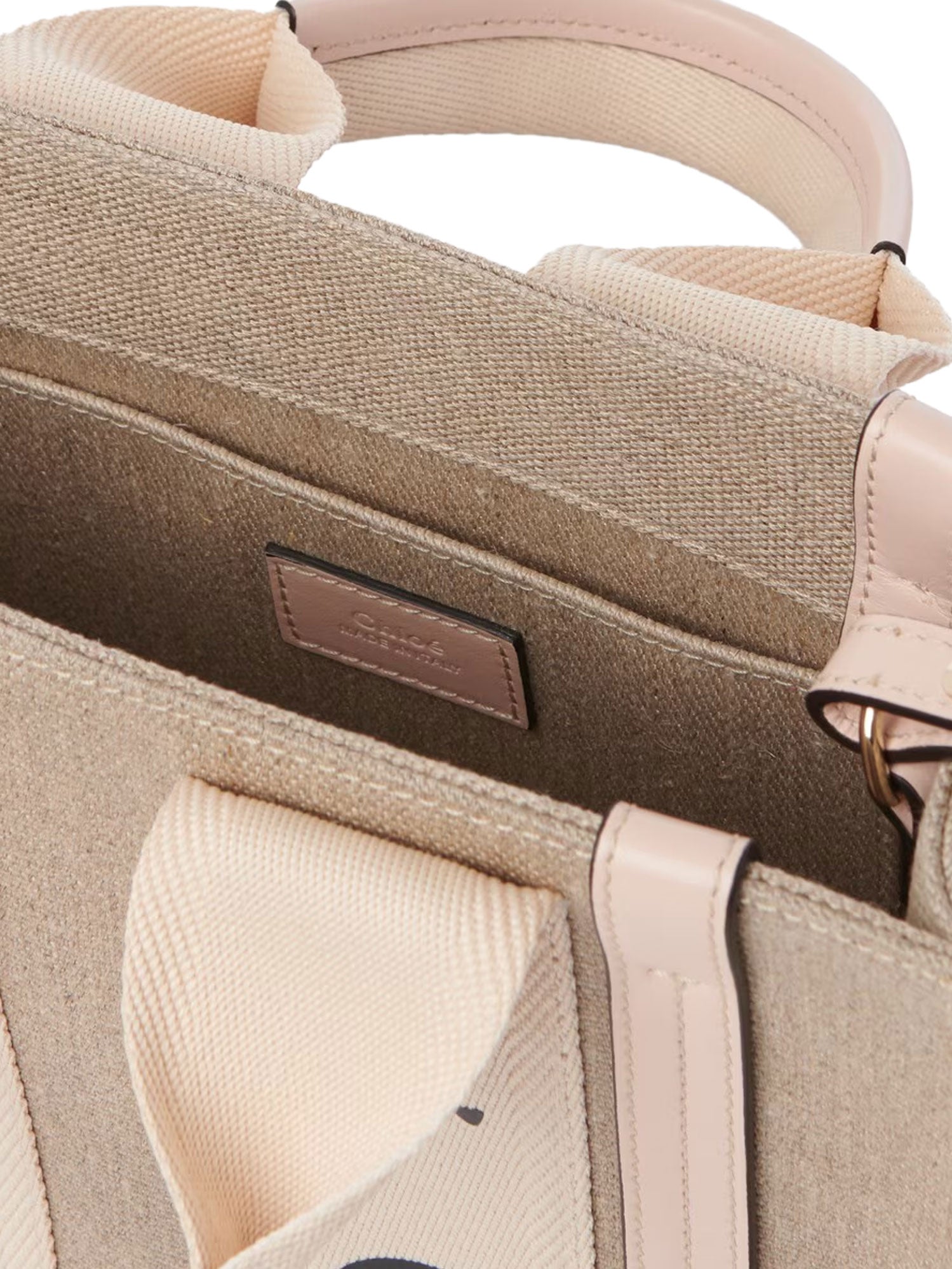 Chloè Bags Cement Pink Lino/pelle