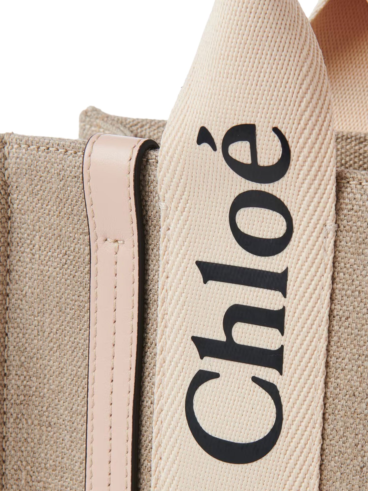 Chloè Bags Cement Pink Lino/pelle