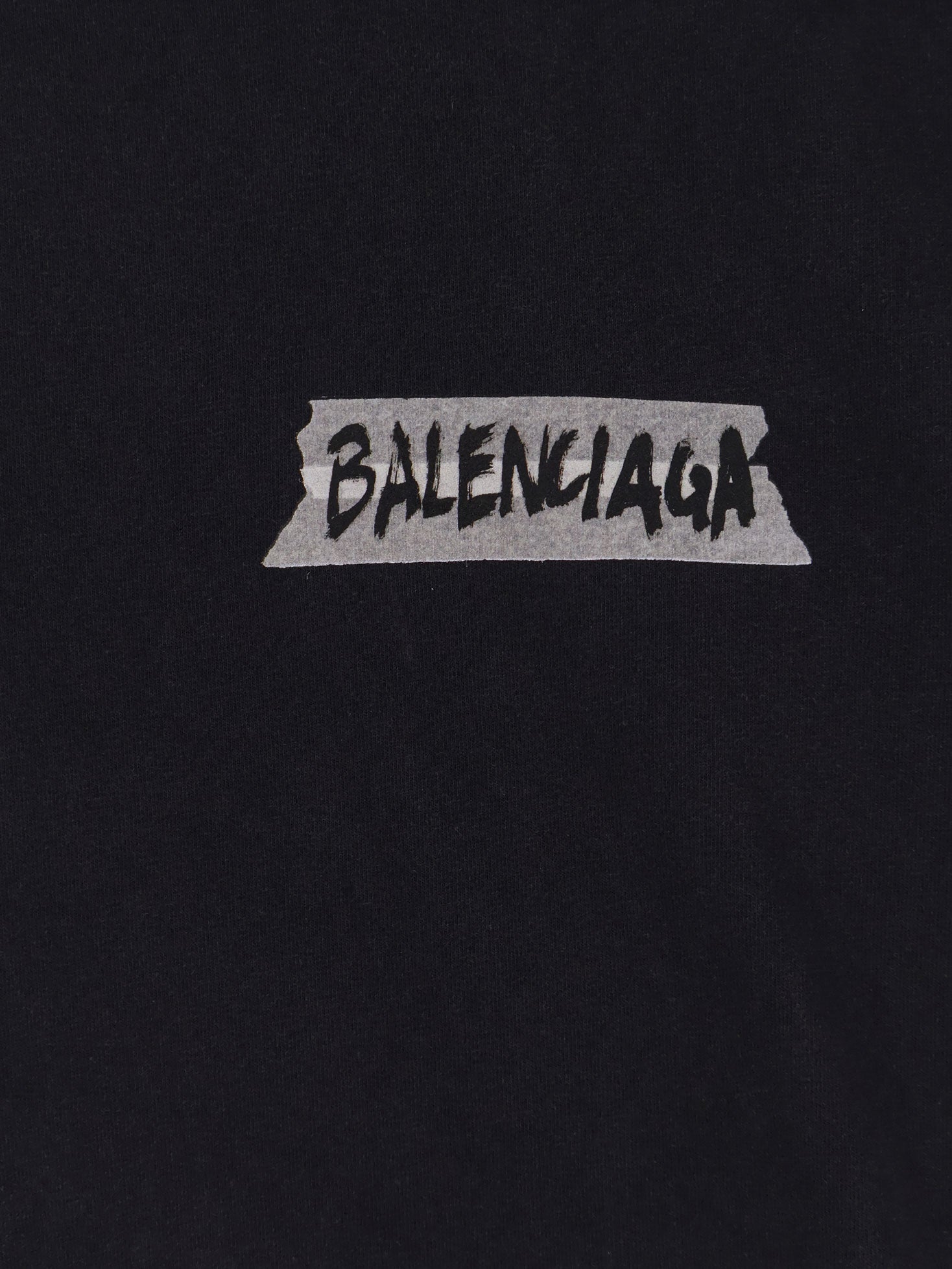 Balenciaga T-shirts and Polos Faded Washed Black Cotone