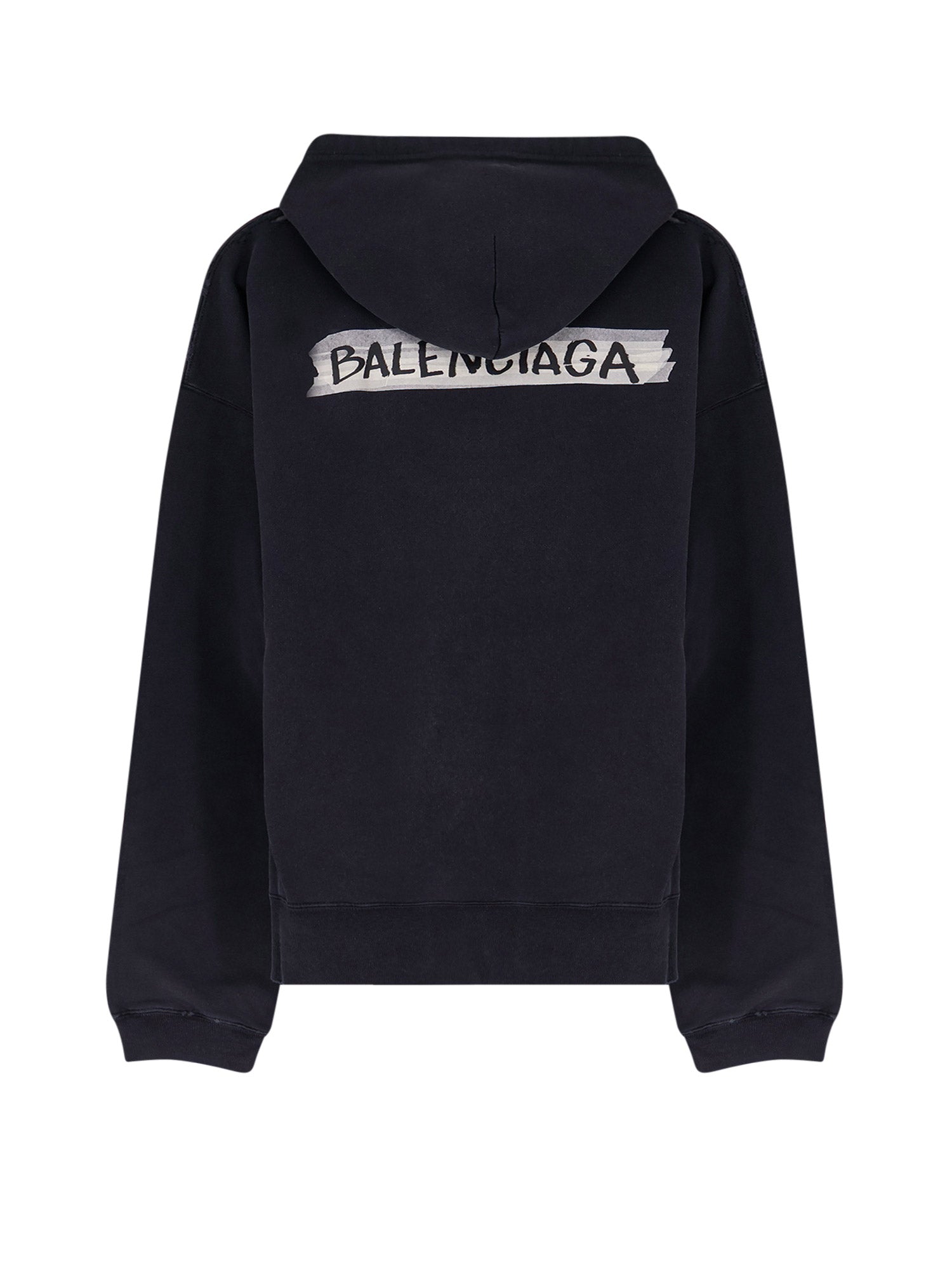 Balenciaga Sweaters Faded Washed Black Cotone