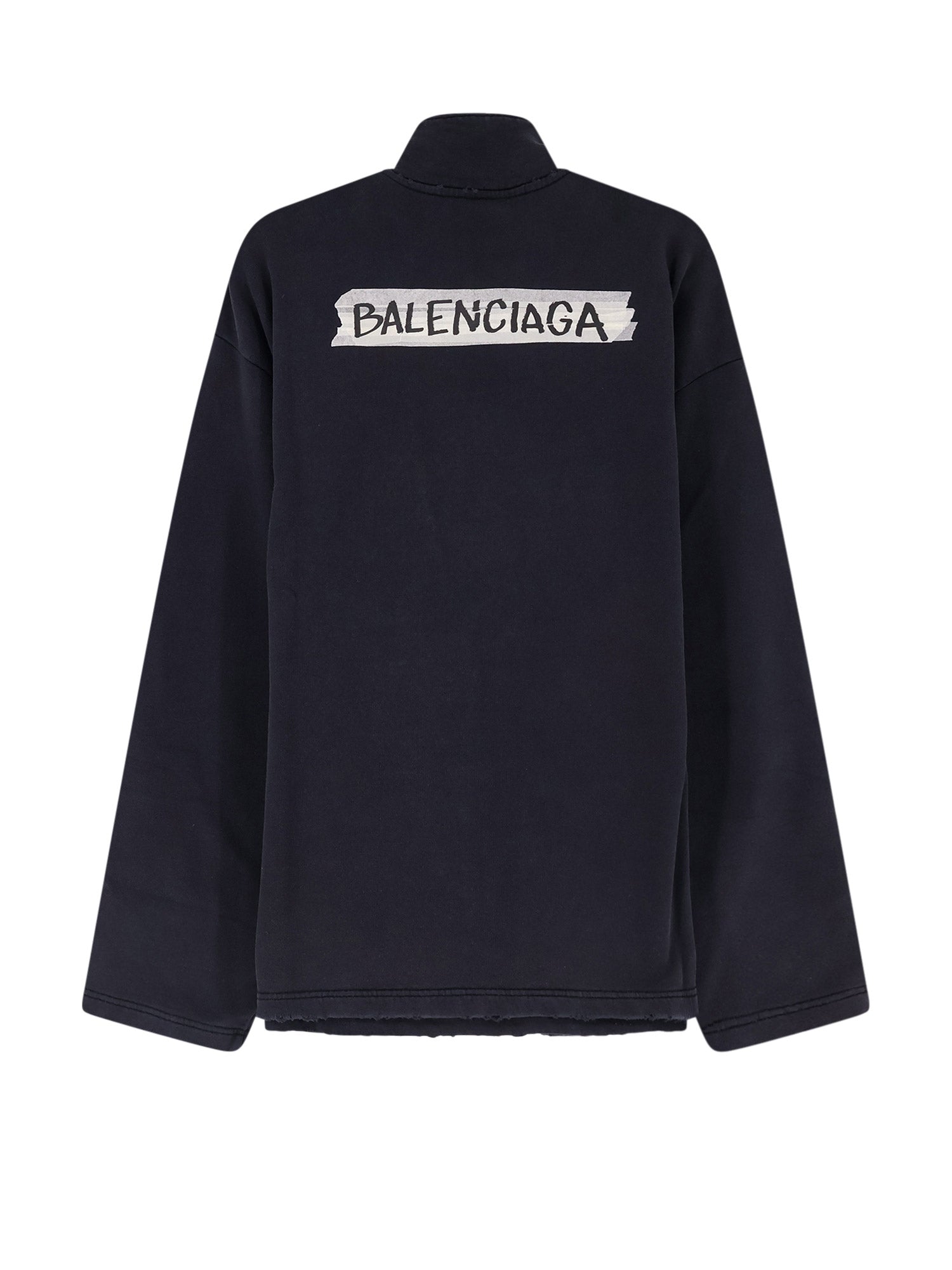 Balenciaga Sweaters Faded Washed Black Cotone