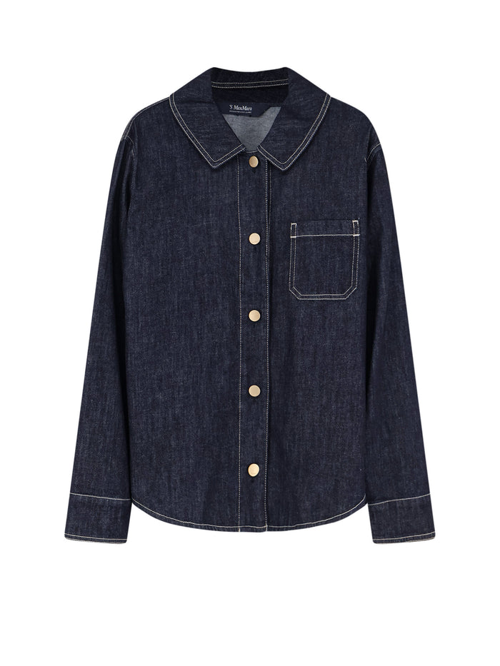 S Max Mara Shirts Blu Marino Cotone