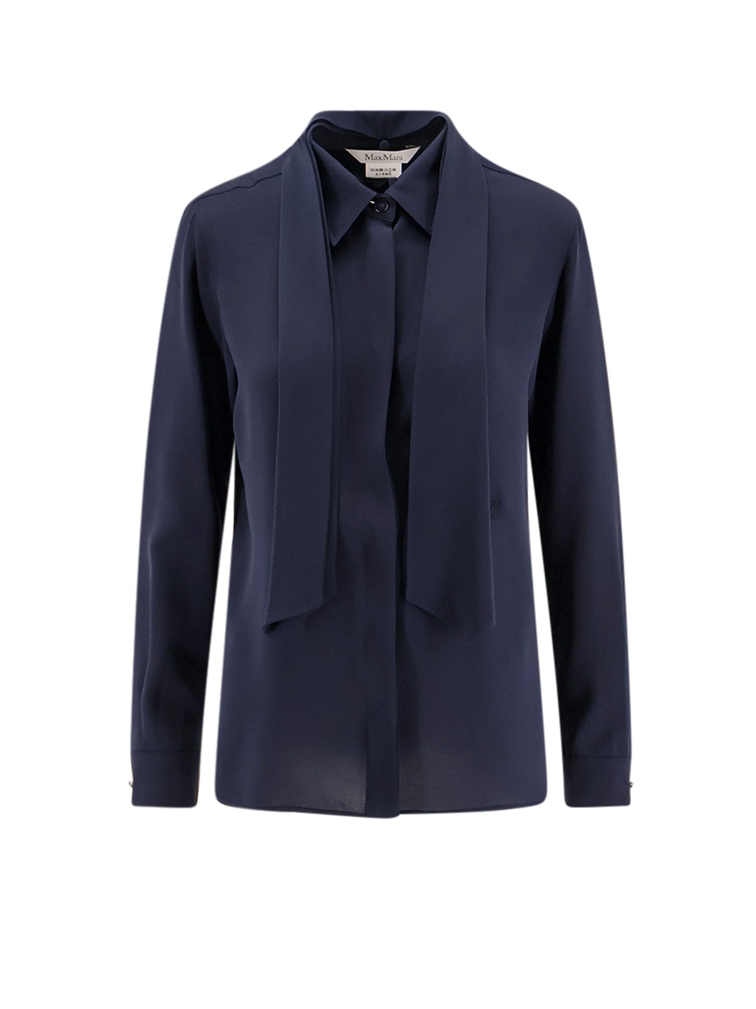 Max Mara Shirts Blu Marino Seta