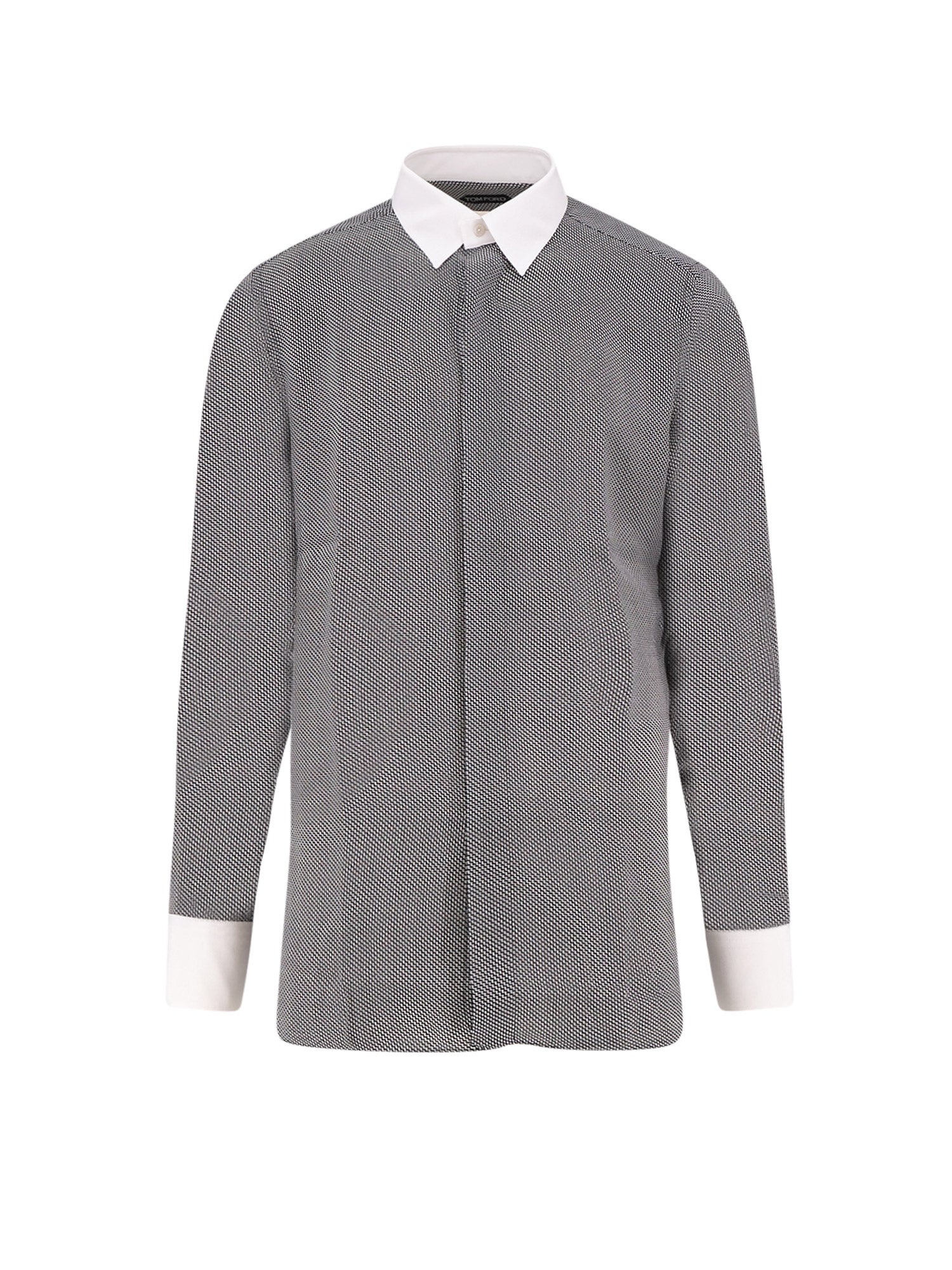 Tom Ford Shirts Black&white Seta
