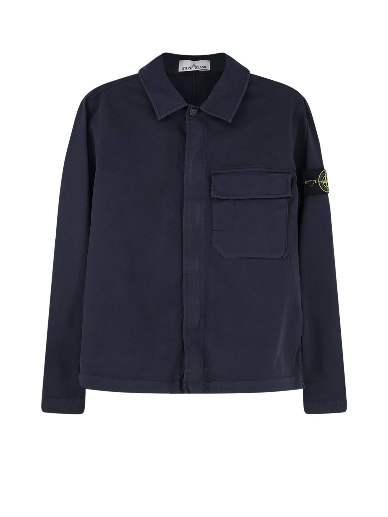 Stone Island Shirts Blue Cotone Organico