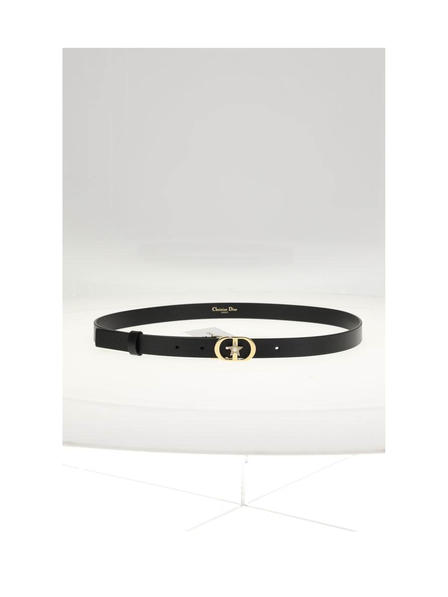 Belt Lucky Star Black Calf Leather (bos Taurus)