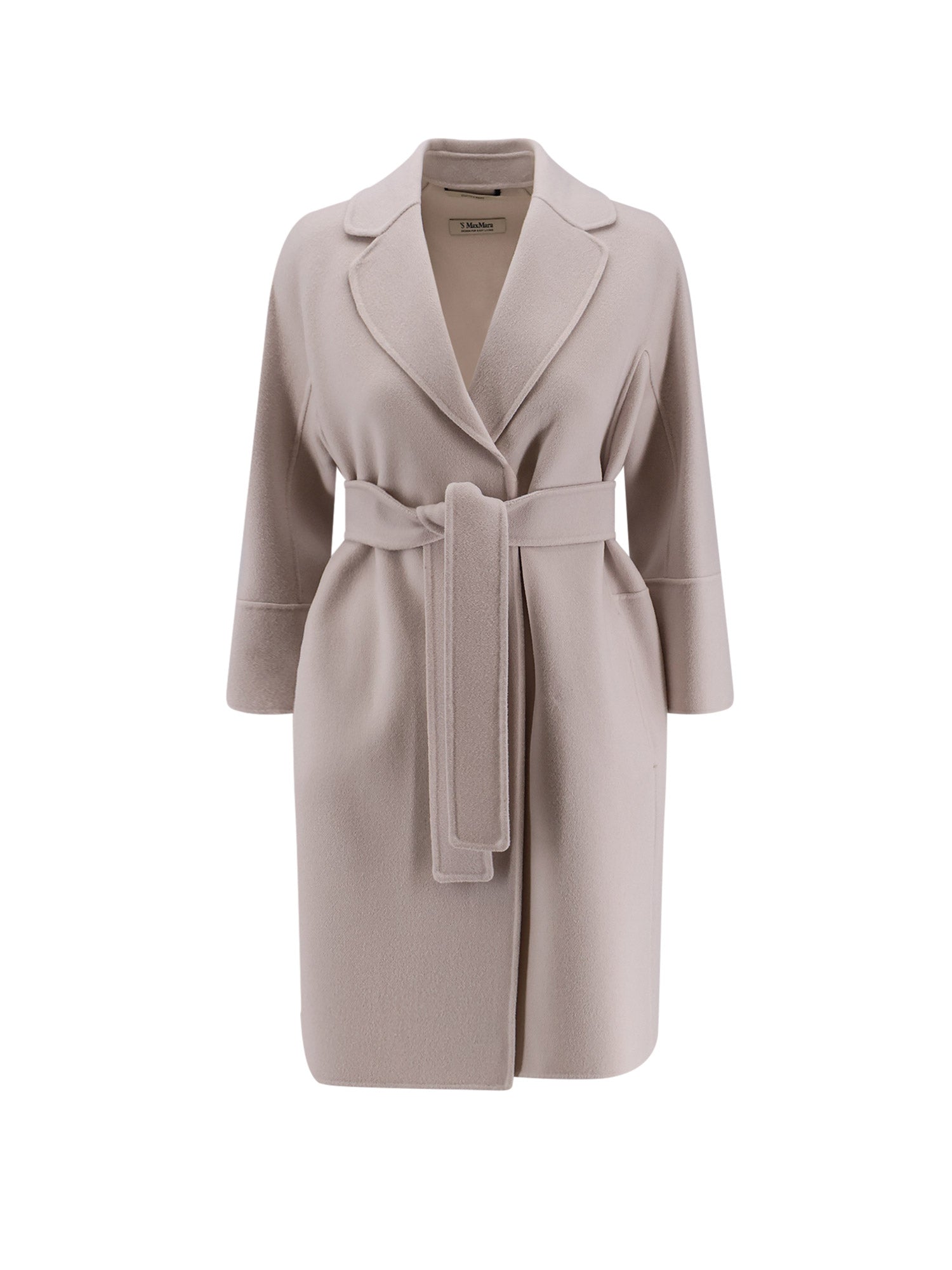 S Max Mara Coats Ivory Pura Lana Vergine