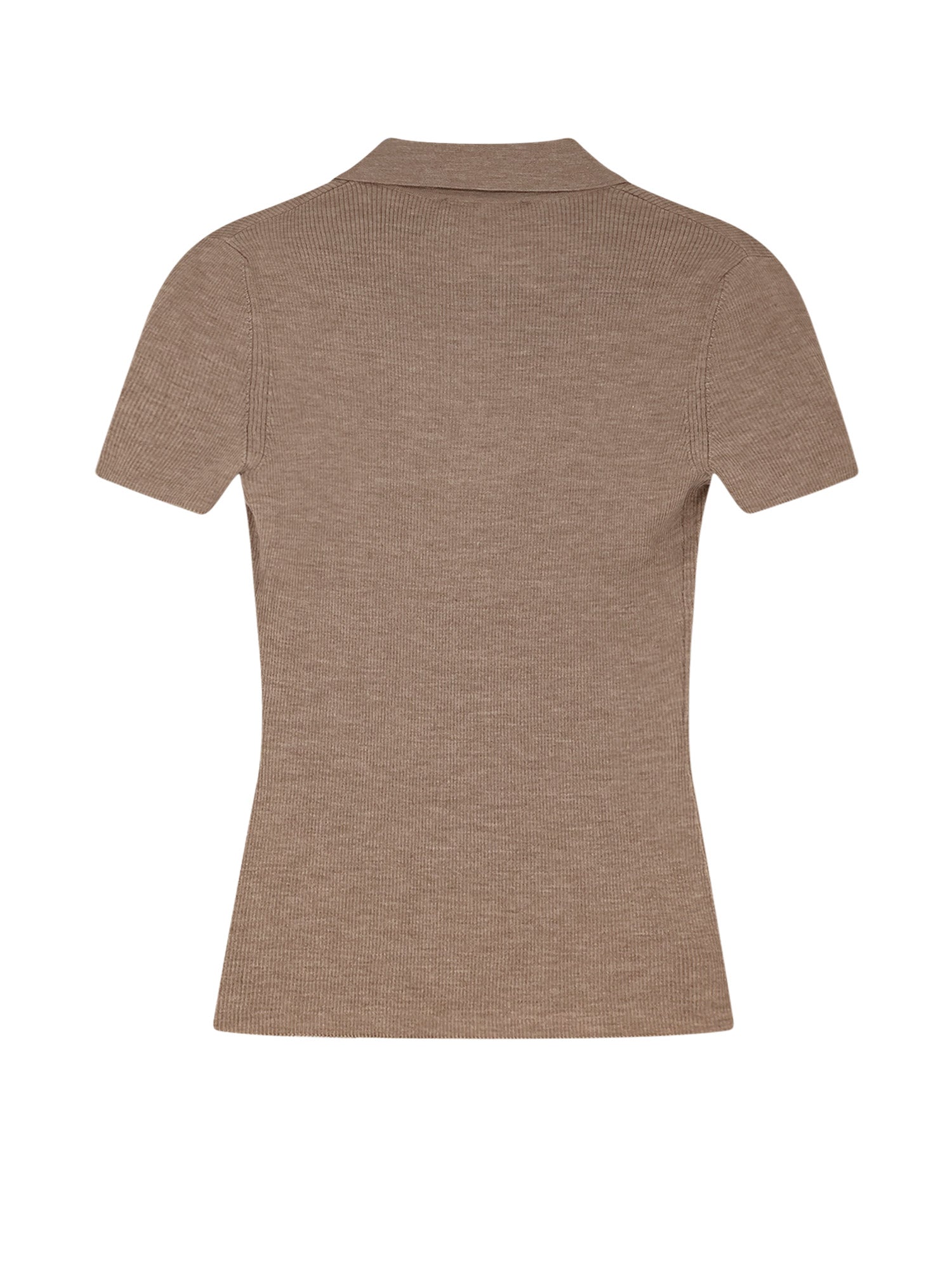 Max Mara T-Shirts And Polos Oro Beige Marrone Lana Vergine