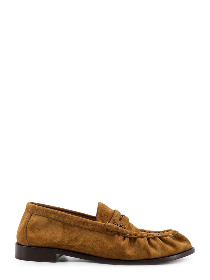 Saint Laurent Flat shoes Leather Brown Suede