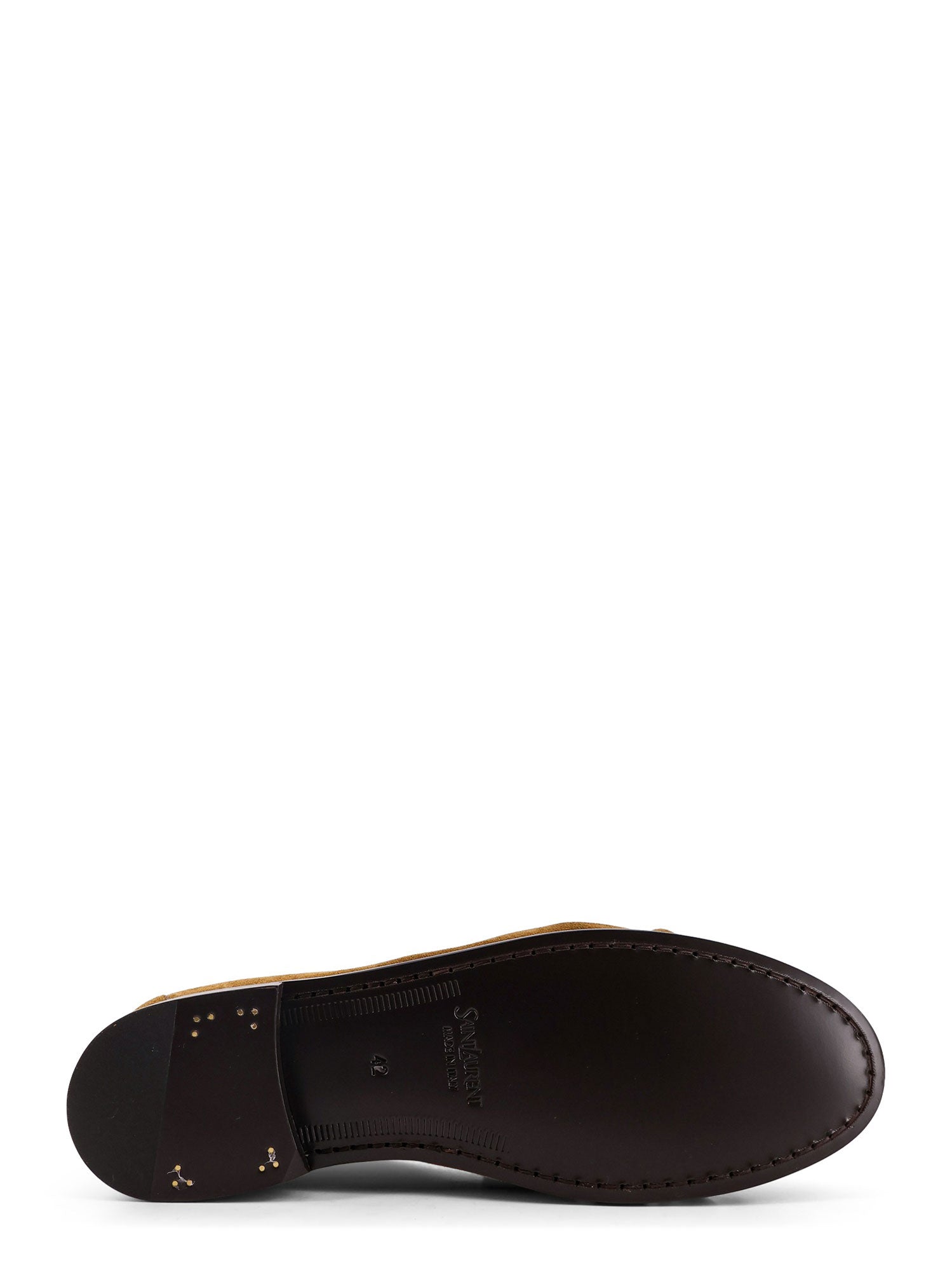 Saint Laurent Flat shoes Leather Brown Suede