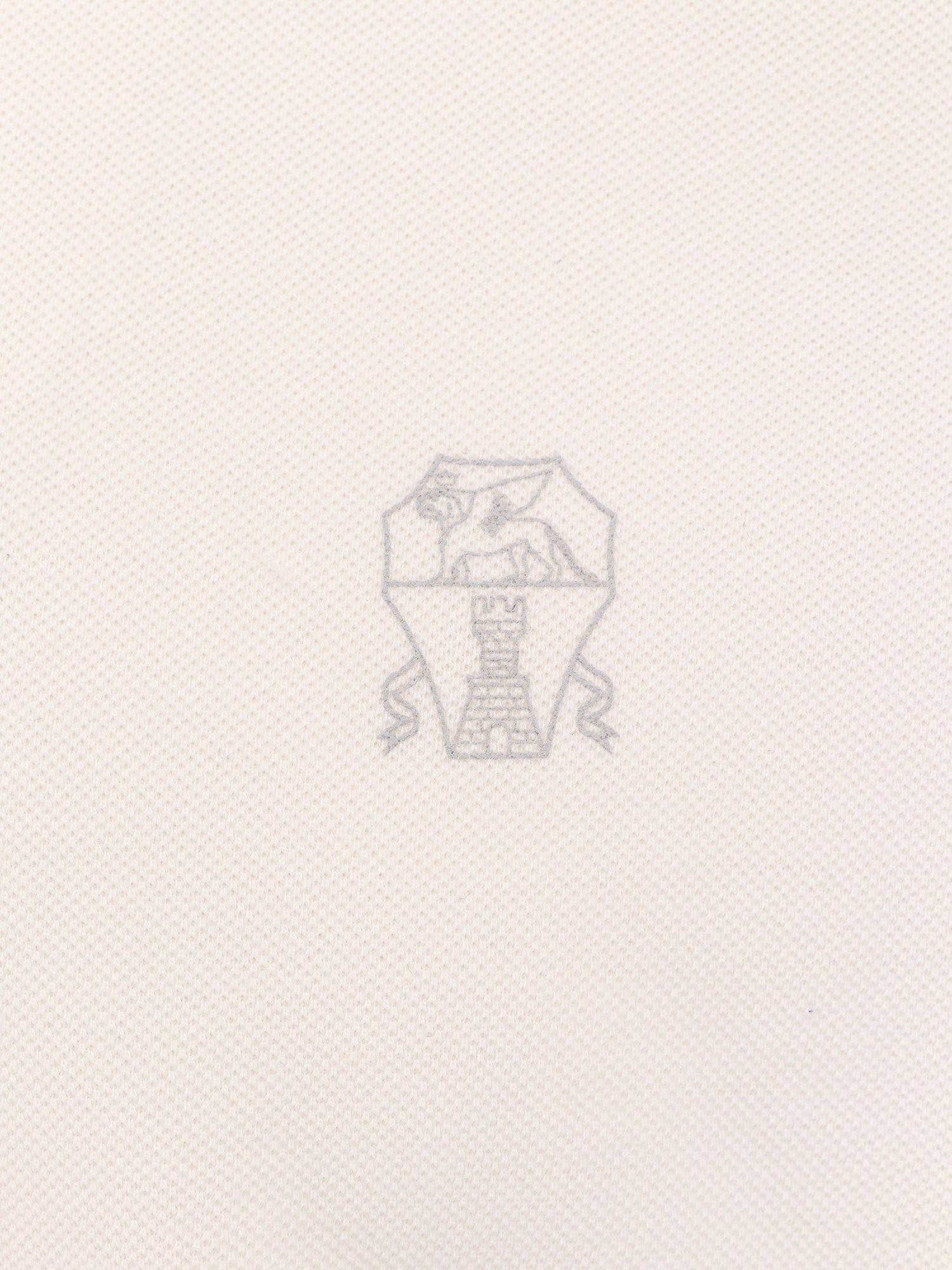 Brunello Cucinelli T-Shirts And Polos Bianco Grigio Cotone