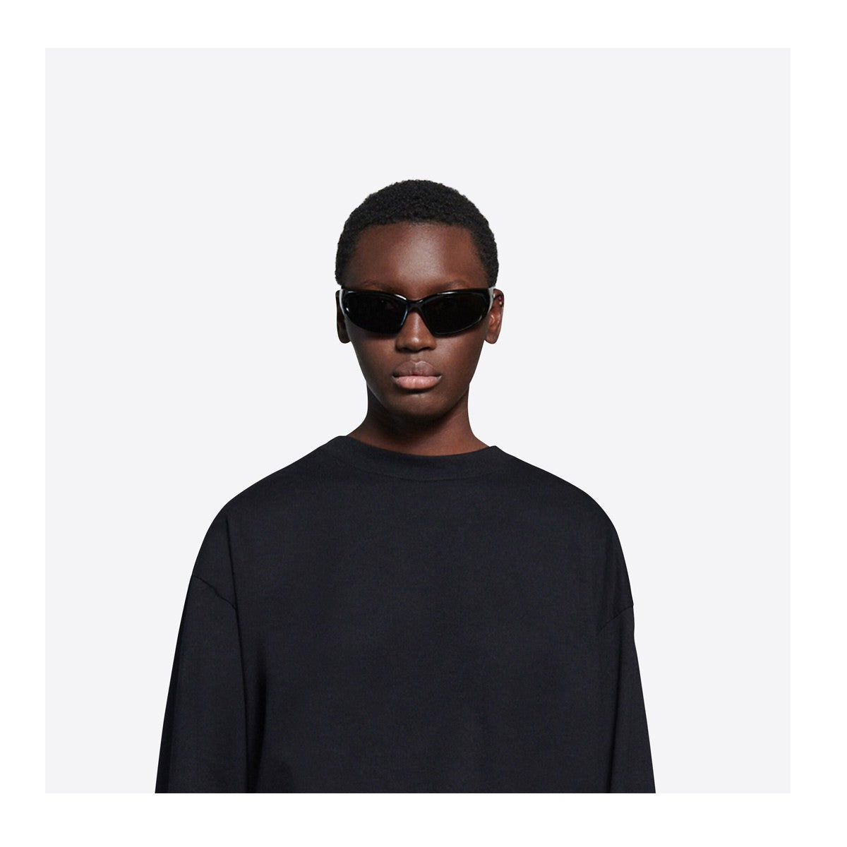 Balenciaga Swift Oval Bb0157s Black Celluloide Sunglasses