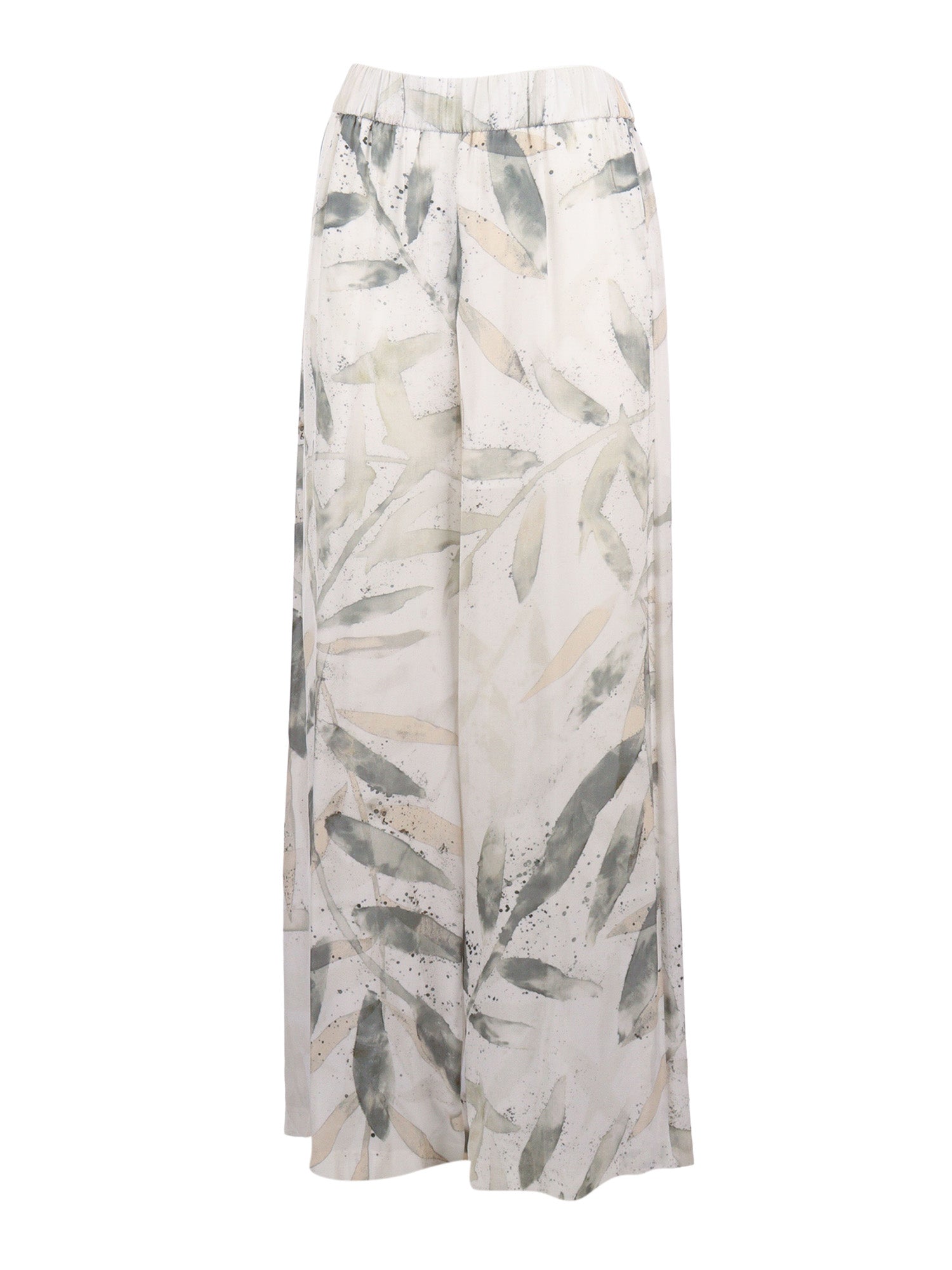 Woman Trousers Green Viscose