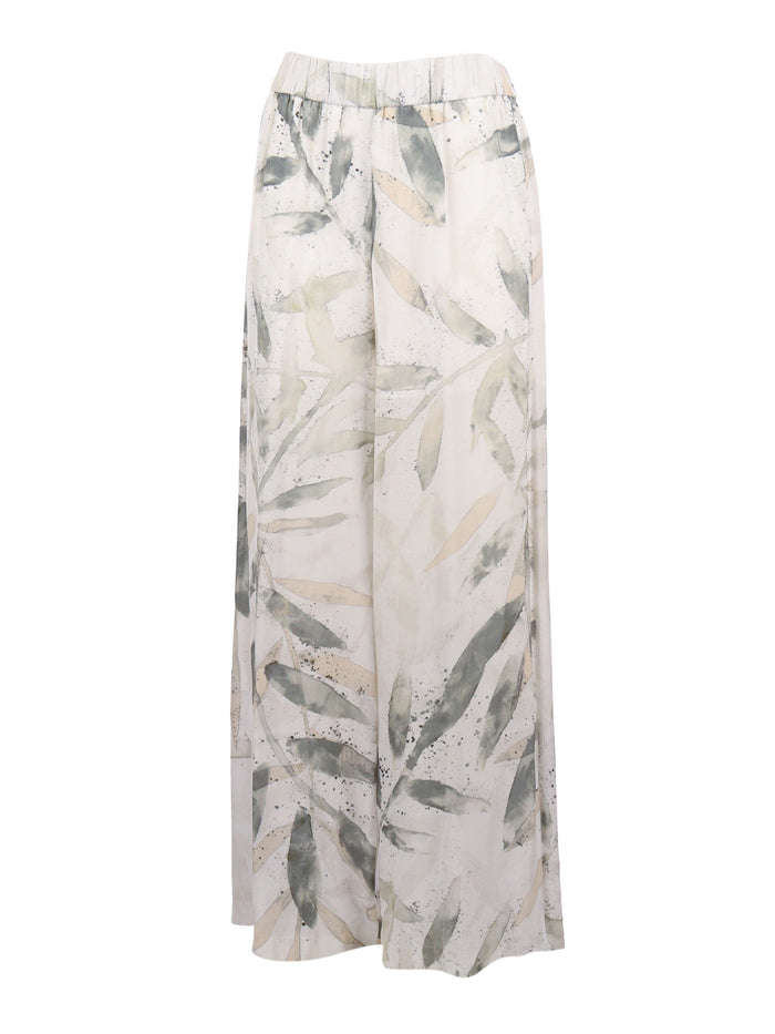 Woman Trousers Green Viscose