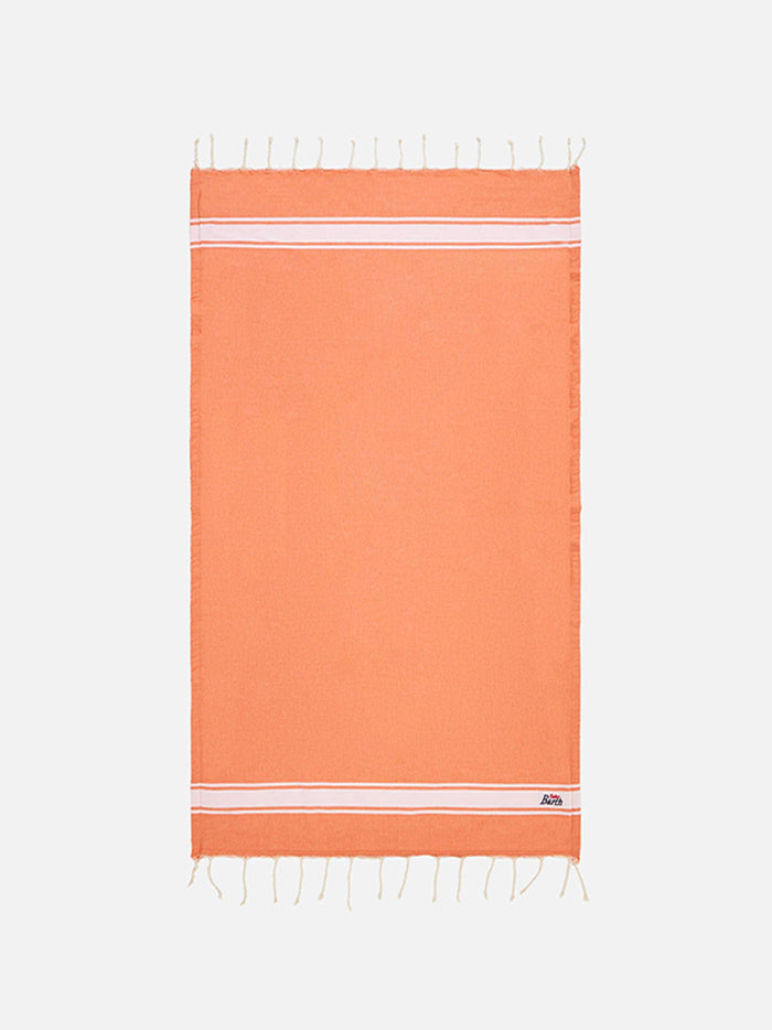Fluo Orange Fouta Towel Doubled With Sponge